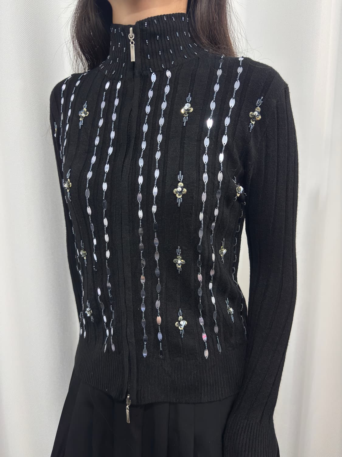 athena design knit twoway zipup 상품이미지3