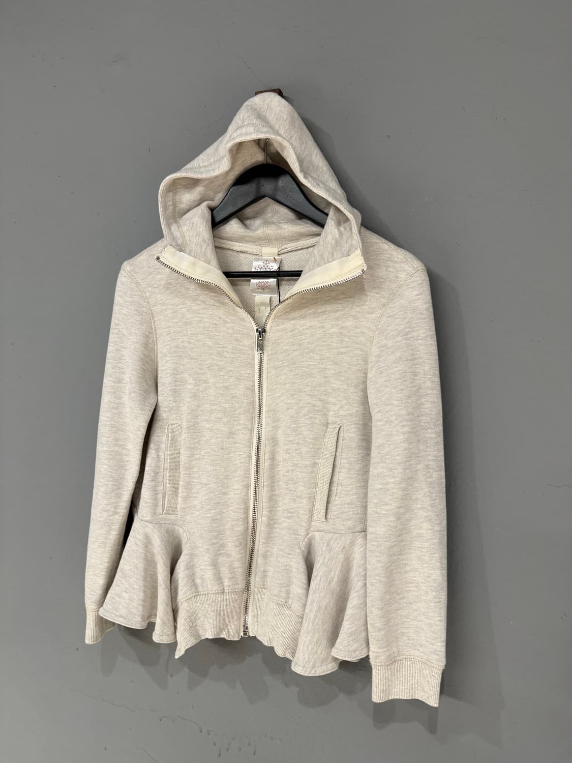 unbalance frill detail hood zip-up 상품이미지4