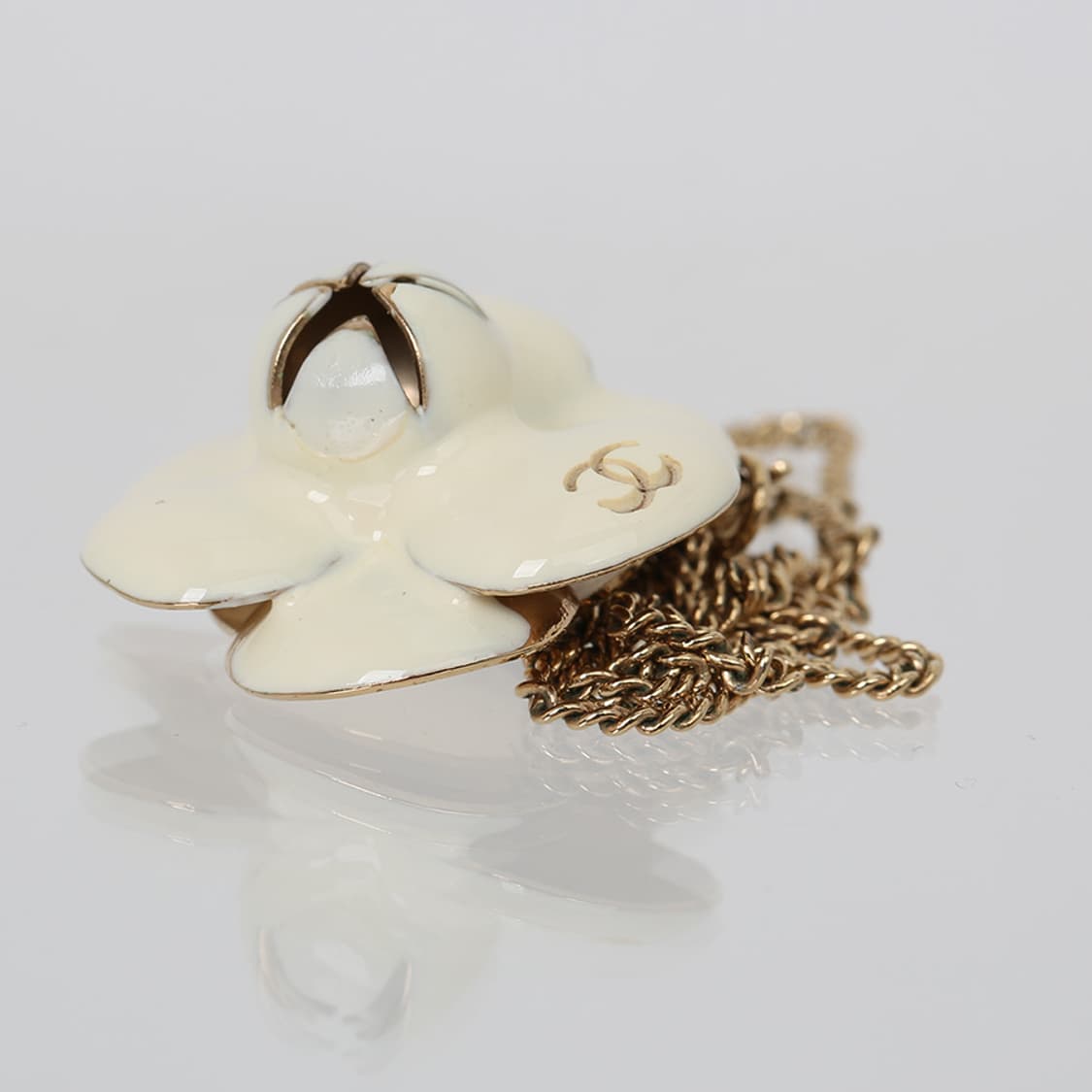 샤넬 까멜리아 목걸이 빈티지 코코마크 카멜리아 네크리스 꽃 상품이미지3