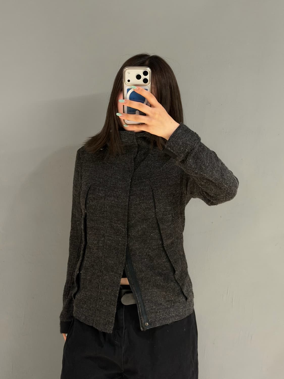 high-neck pocket line point hood zip-up 상품이미지2