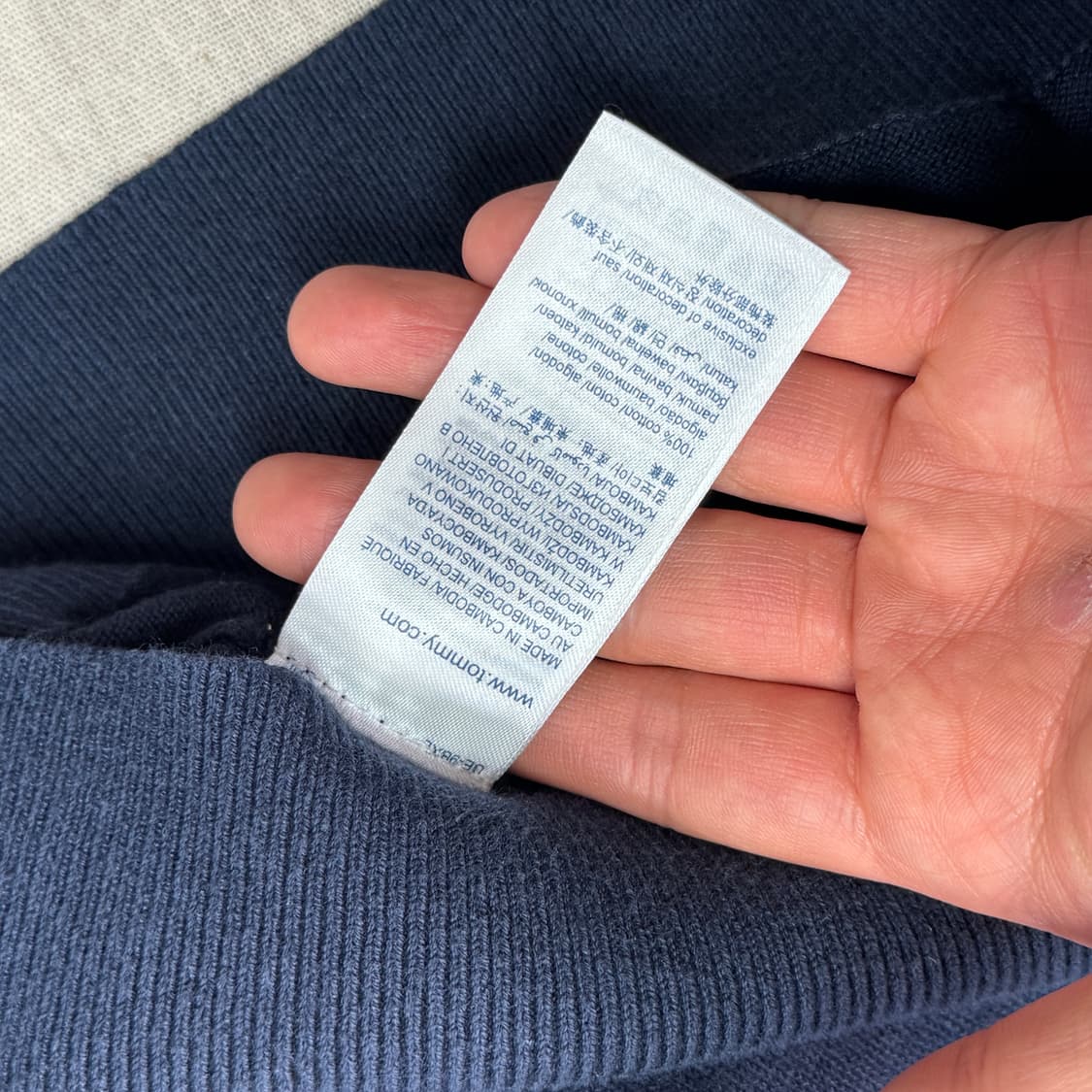 타미힐피거 삼선 자석 네이비 가디건 XL 상품이미지6