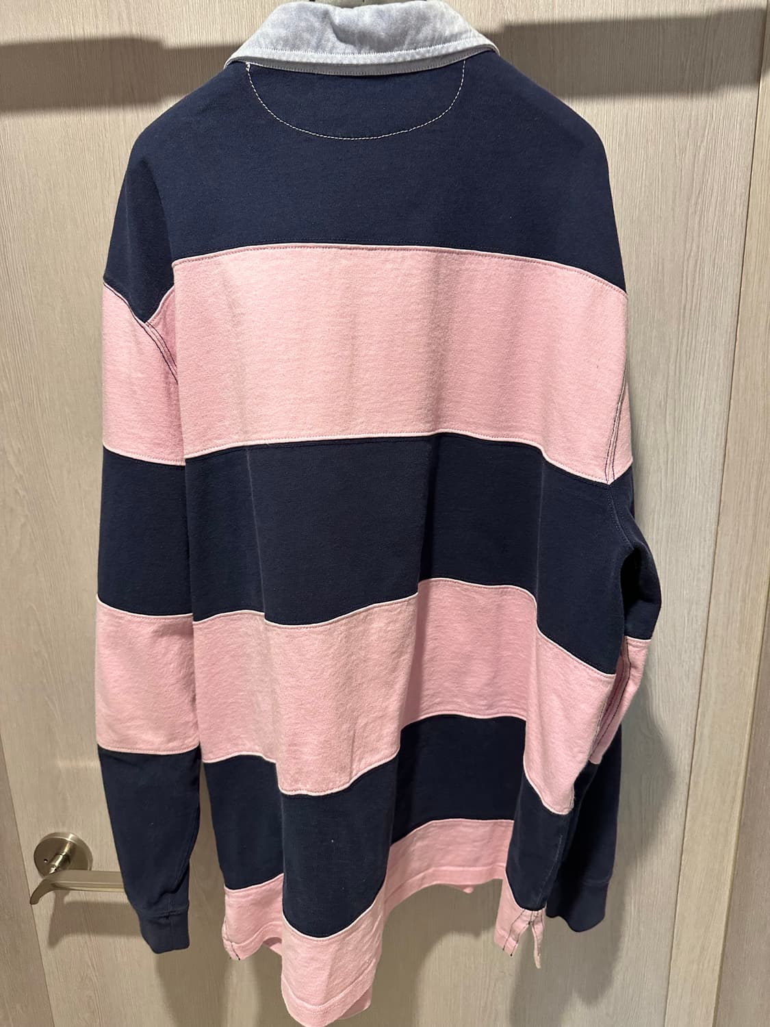 폴로 랄프로렌 럭비 핑크 스트라이프 긴팔티 xl 상품이미지2