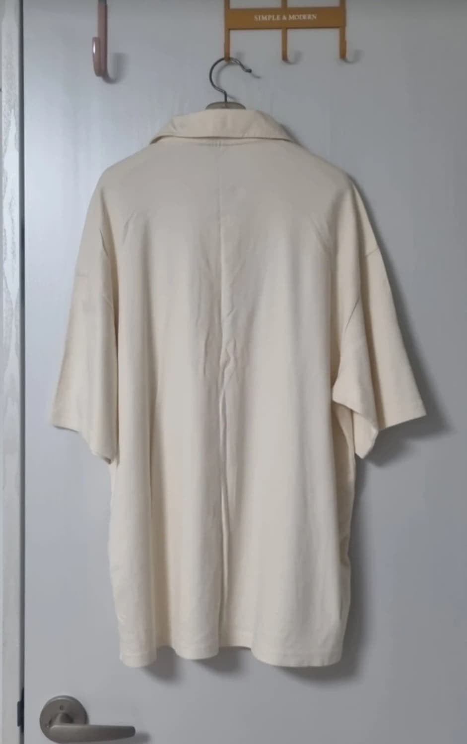 스파오 자수 폴로 반팔 카라티 XL 아이보리 상품이미지2