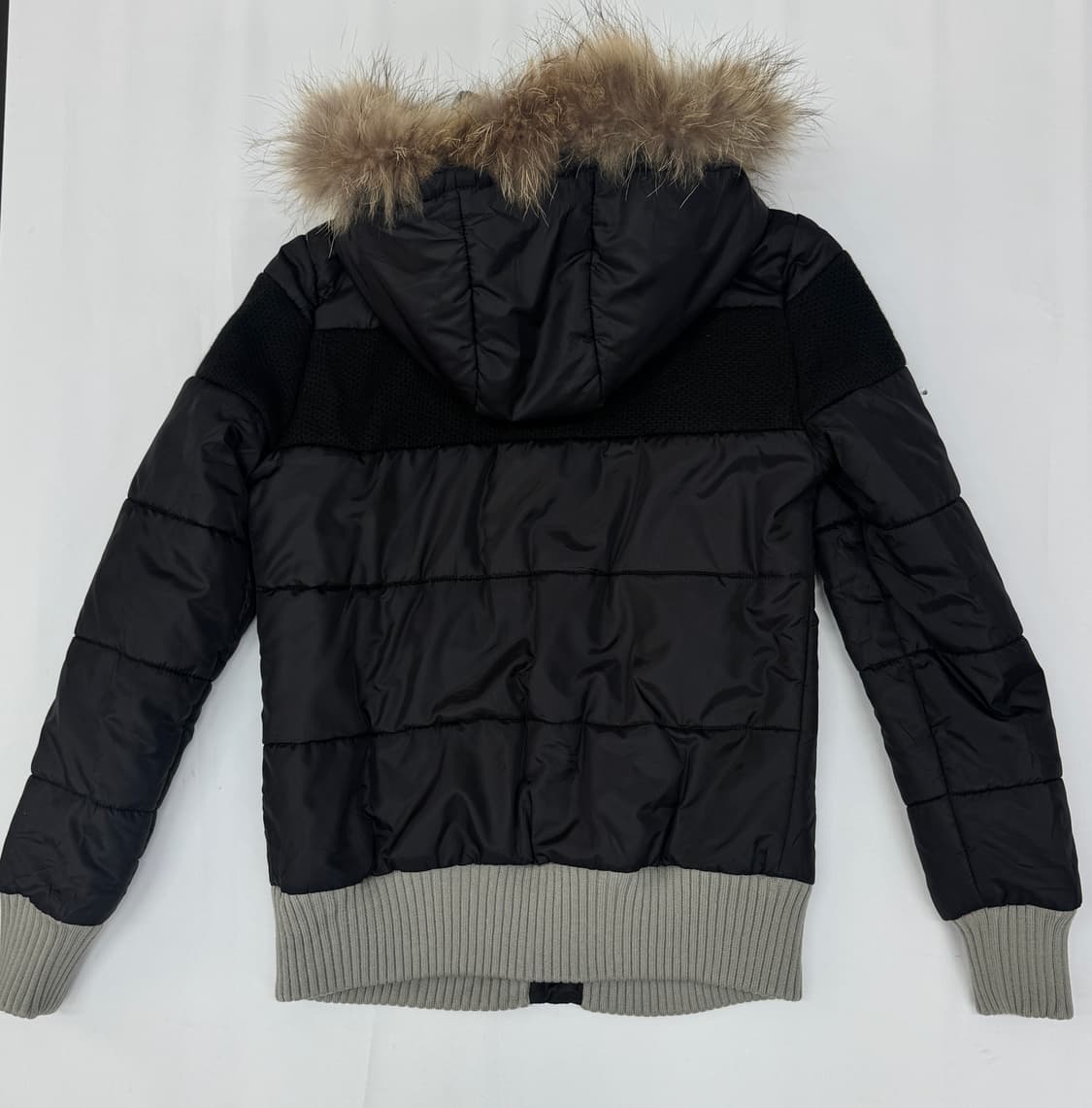 🖤하구미의 슬림 블랙 라쿤 패딩🖤그런지 보헤미안 나나깔 펑크 빈티지 상품이미지3