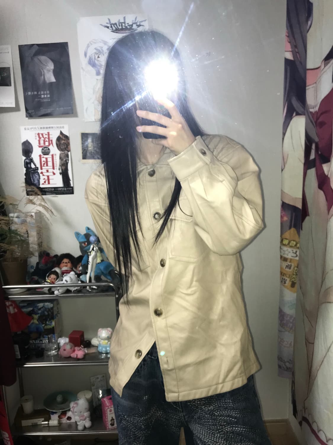 Howdy marie 레자 셔츠 자켓 상품이미지2