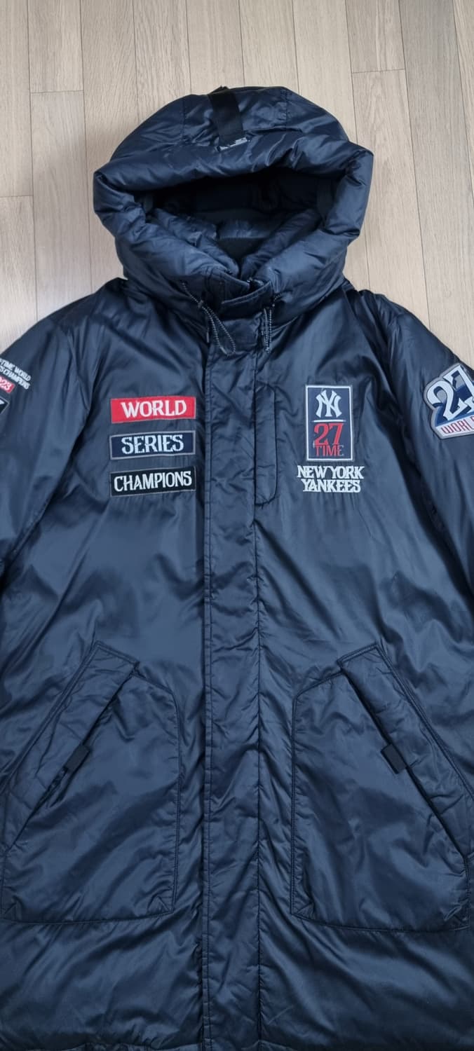 MLB 뉴욕양키즈 월드 챔피언 덕다운 롱패딩 L _ 남성,사진확인 상품이미지2