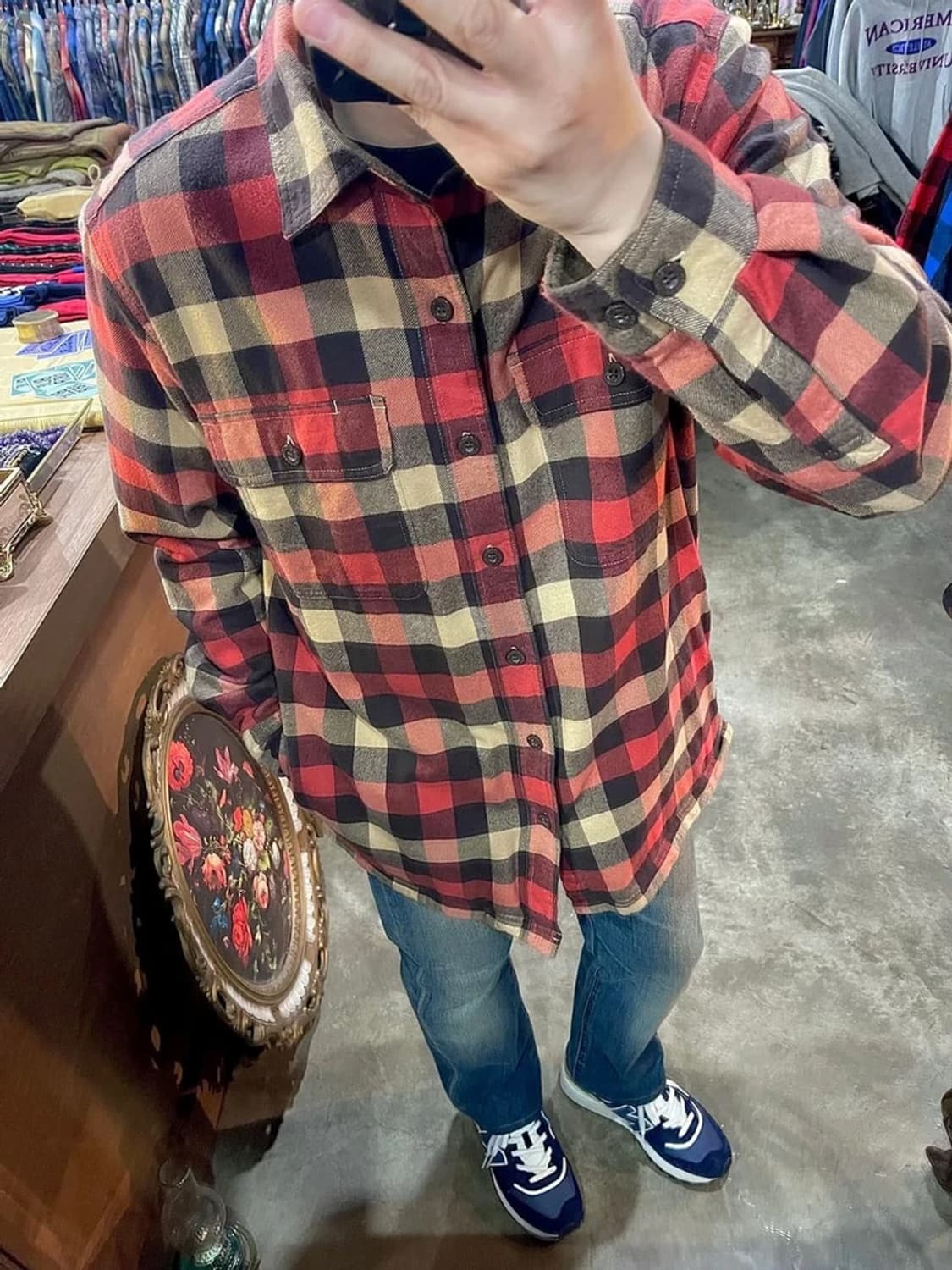 LL Bean 00's 플리스 워크 체크 셔츠 PN7122 상품이미지2