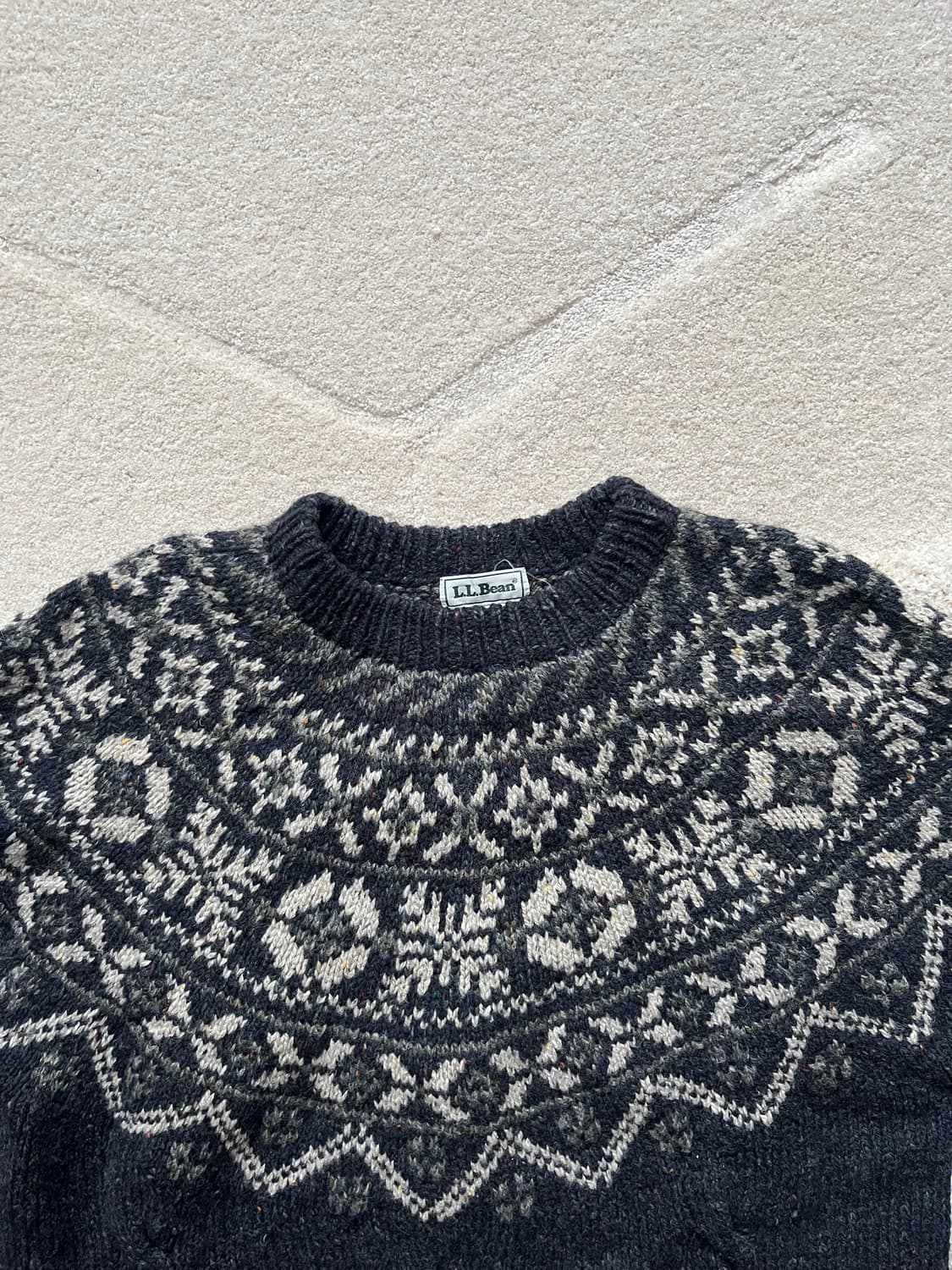 90s 엘엘빈 울 실크 페어아일 니트 (105) 상품이미지3