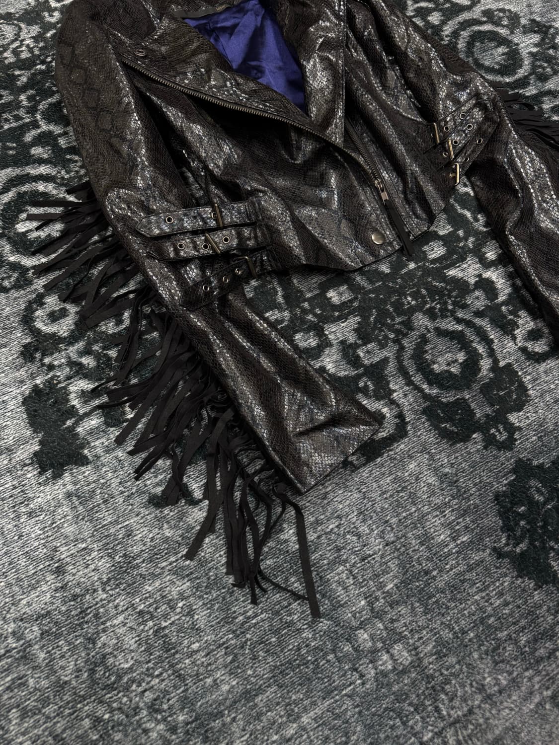 Unknwon hell python fringe fake leather  상품이미지5