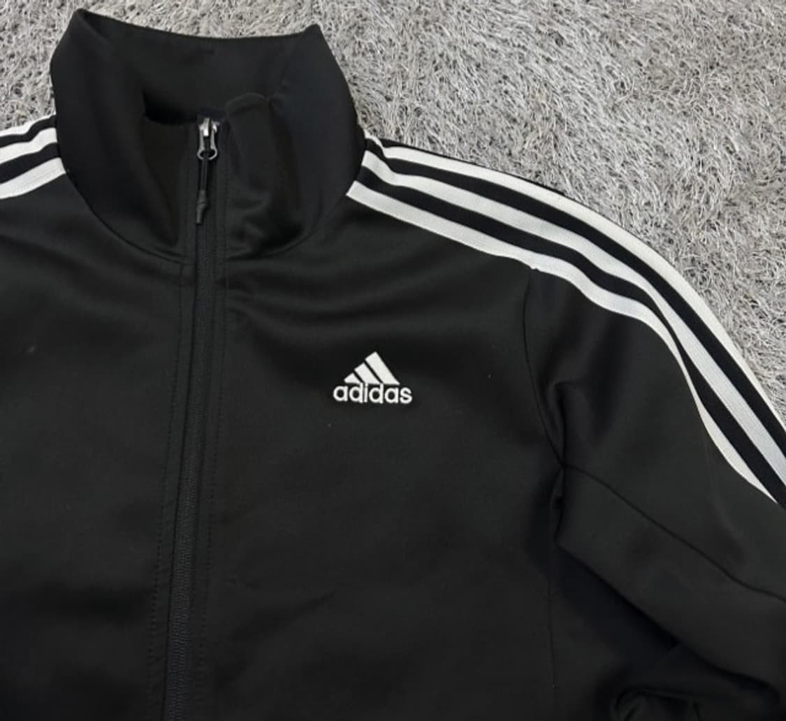 아디다스 블랙 검흰 트랙탑 져지집업 95/M 상품이미지2