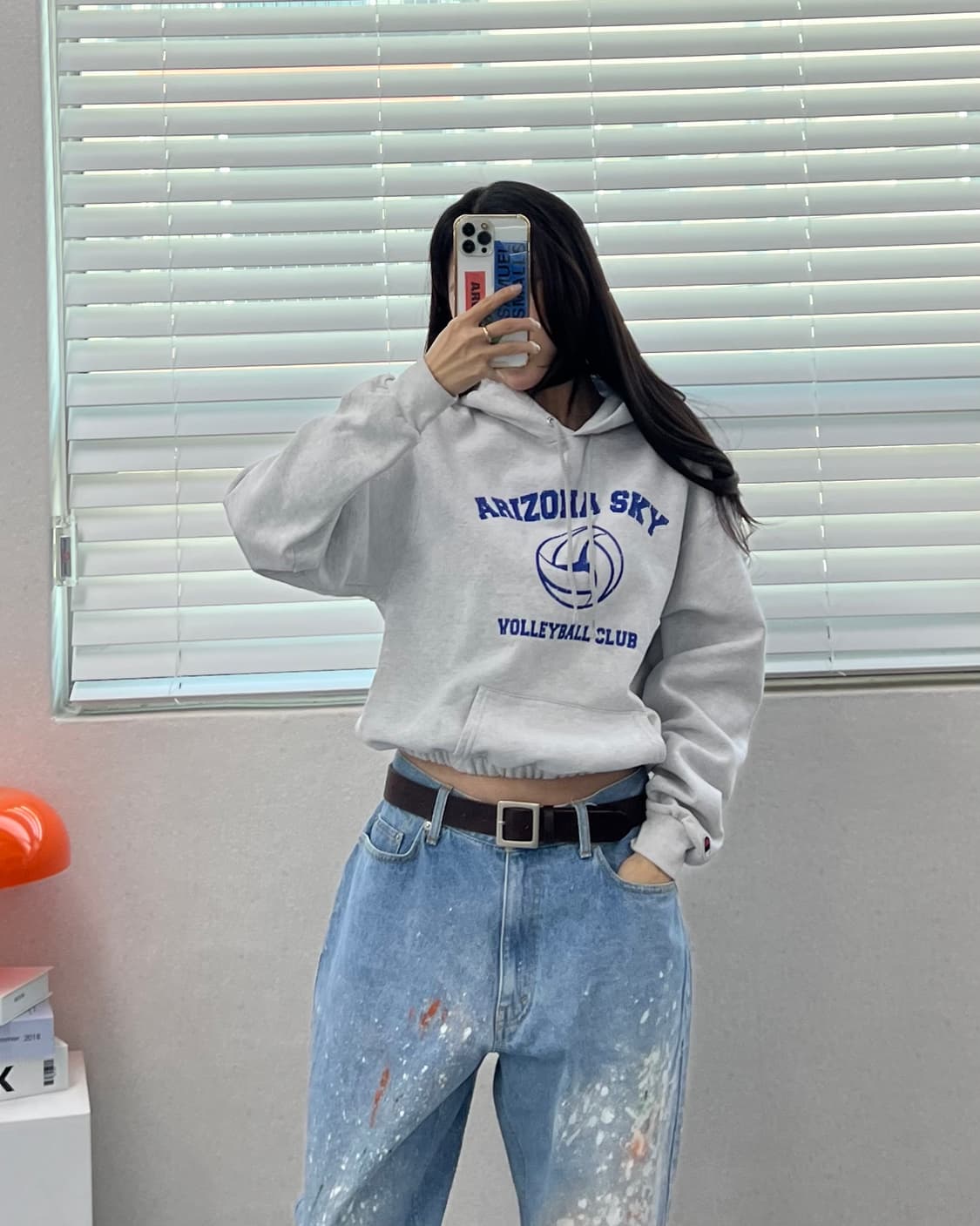 (WOMEN)챔피온 크롭 후드-M1738 상품이미지1