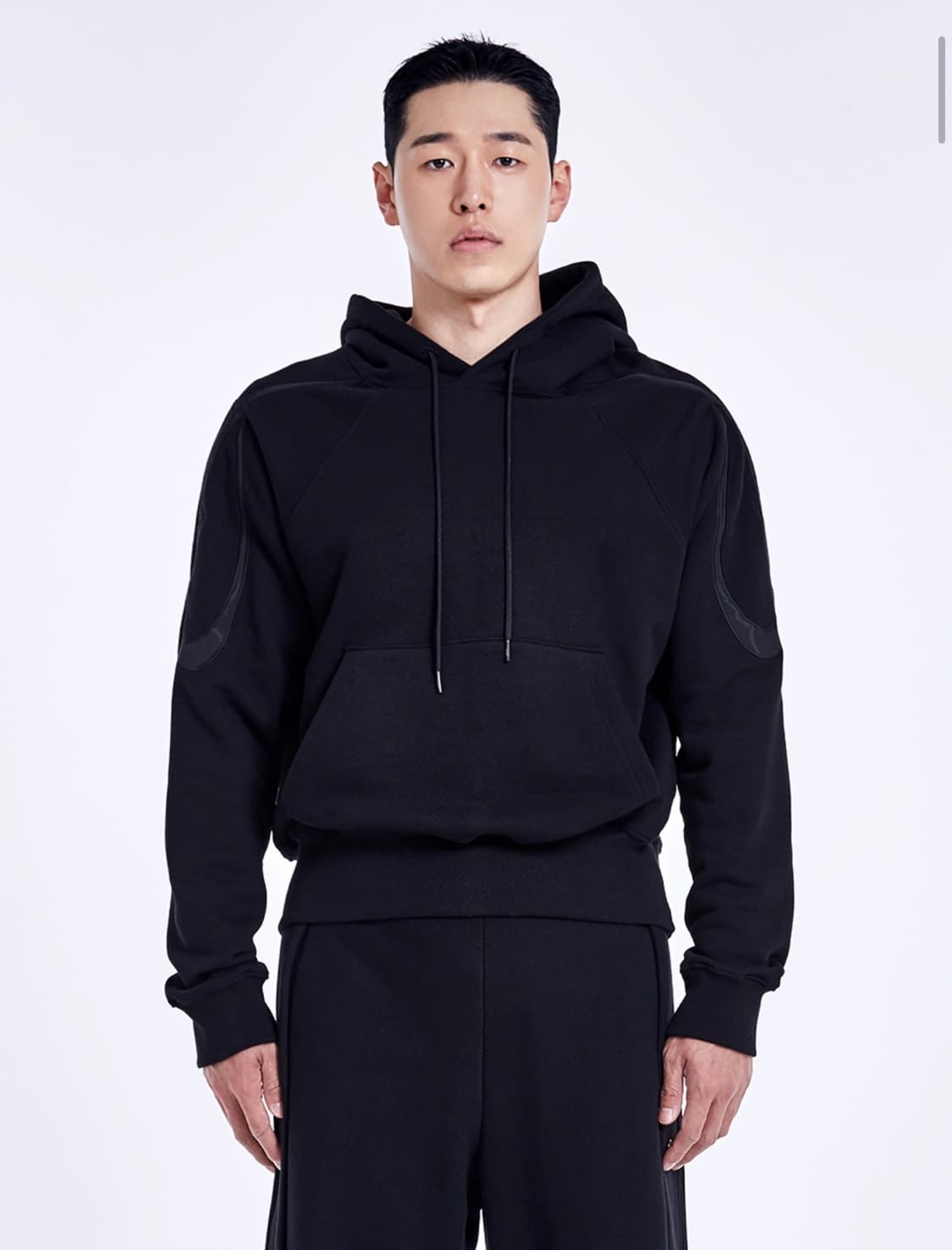 51퍼센트 Logo Applique Hoodie - Black 상품이미지1