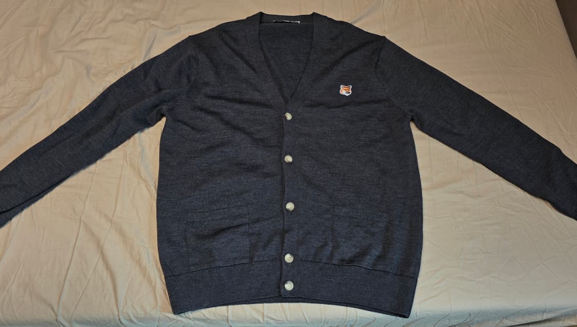 메종 키츠네 폭스 헤드 가디건 XXL 상품이미지1