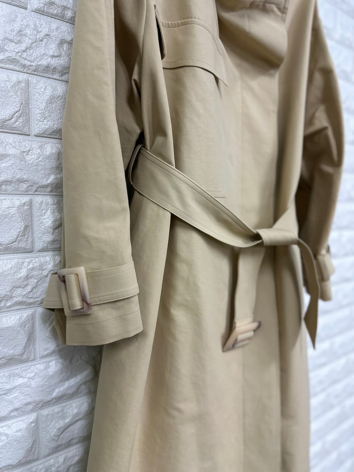 (F)뮤제라 RAON 라온 하이넥 트렌치 코트 베이지 상품이미지3