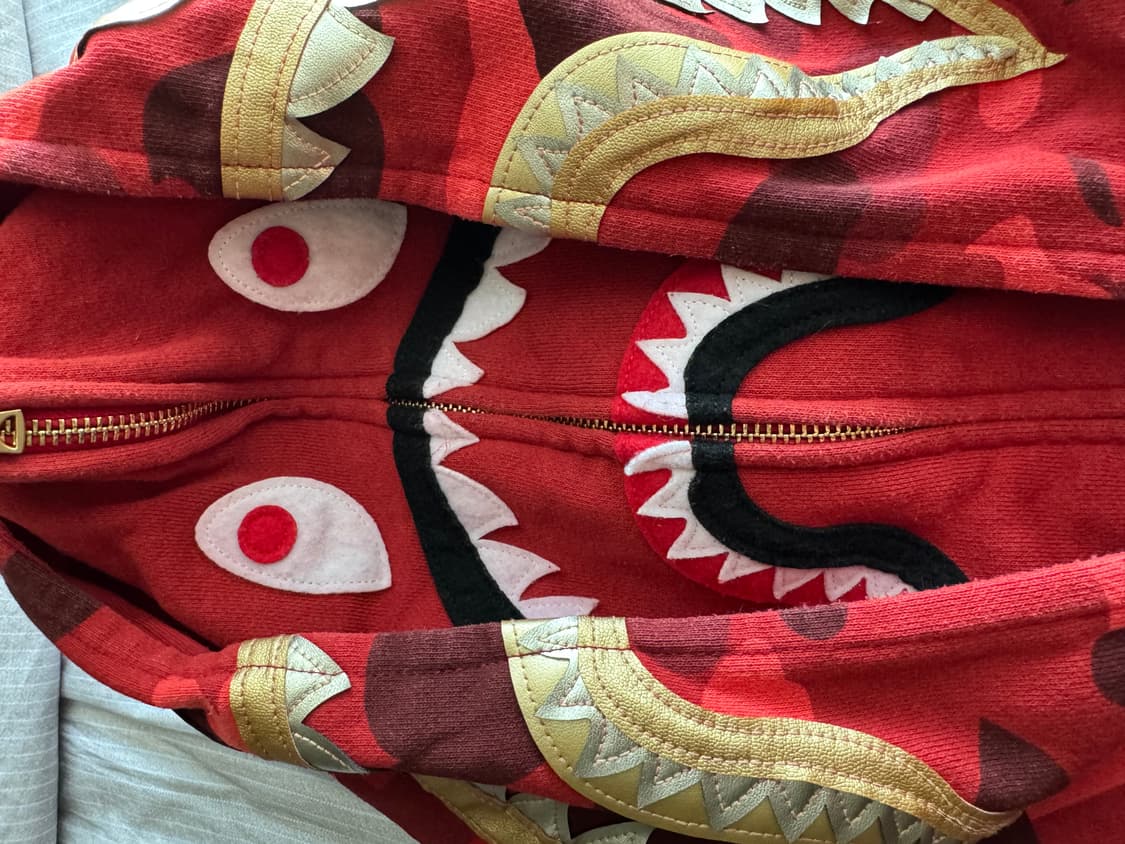 베이프 샤크 후드집업 L 상품이미지3