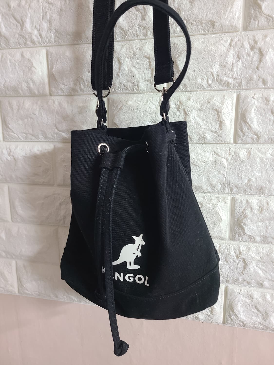 캉골 블랙 캔버스 버킷백 상품이미지1