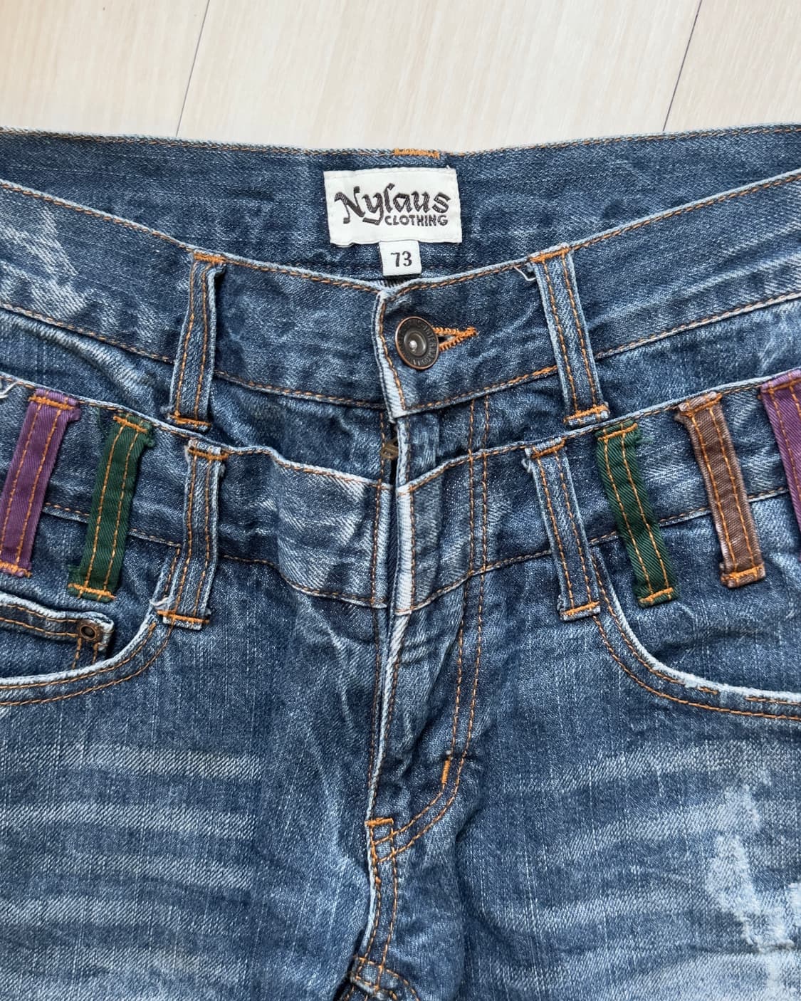 [NYLAUS] double-waist denim pants 상품이미지2