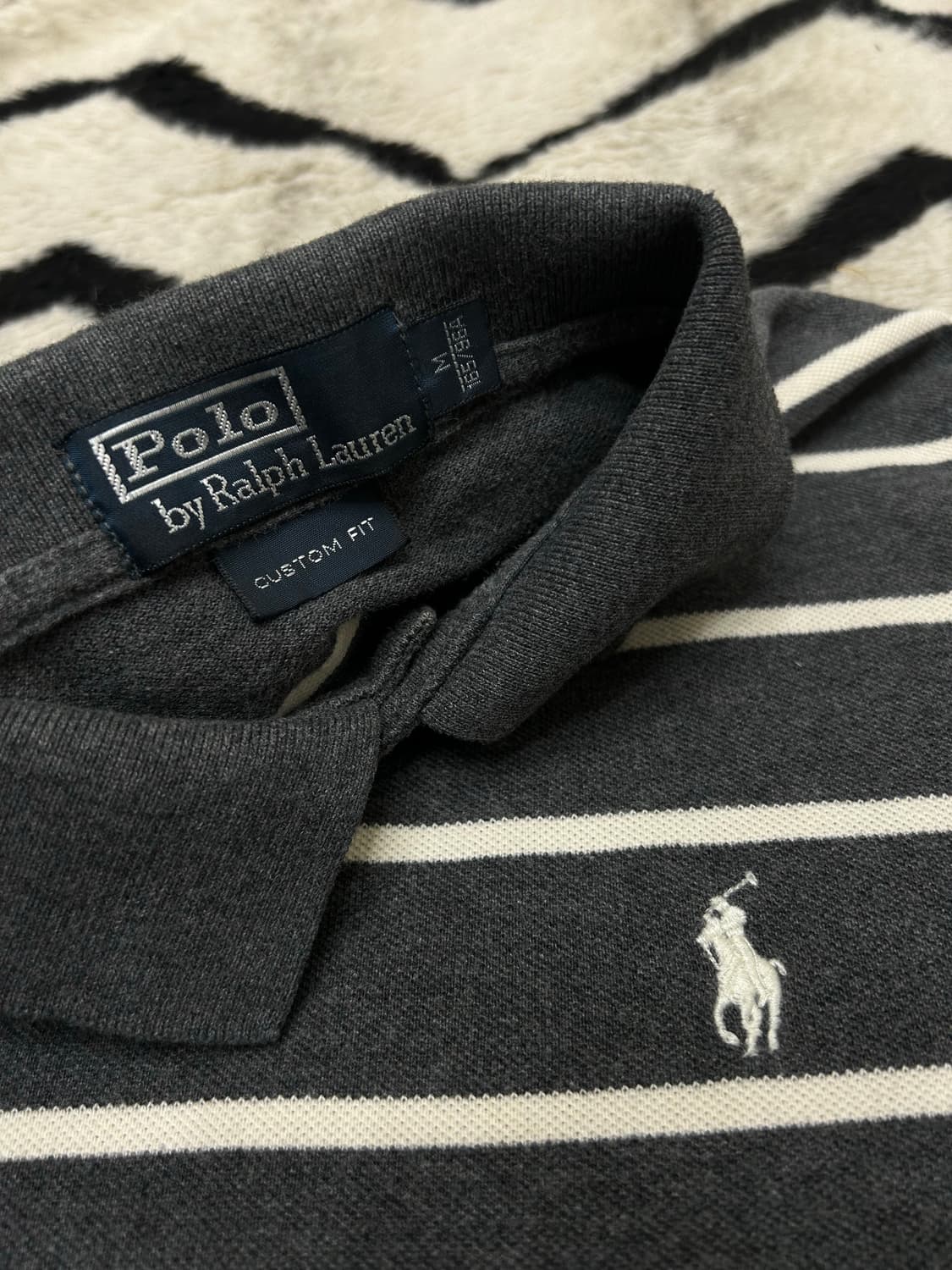[M]폴로랄프로렌 커스텀핏 스트라이프 긴팔/그레이 상품이미지5
