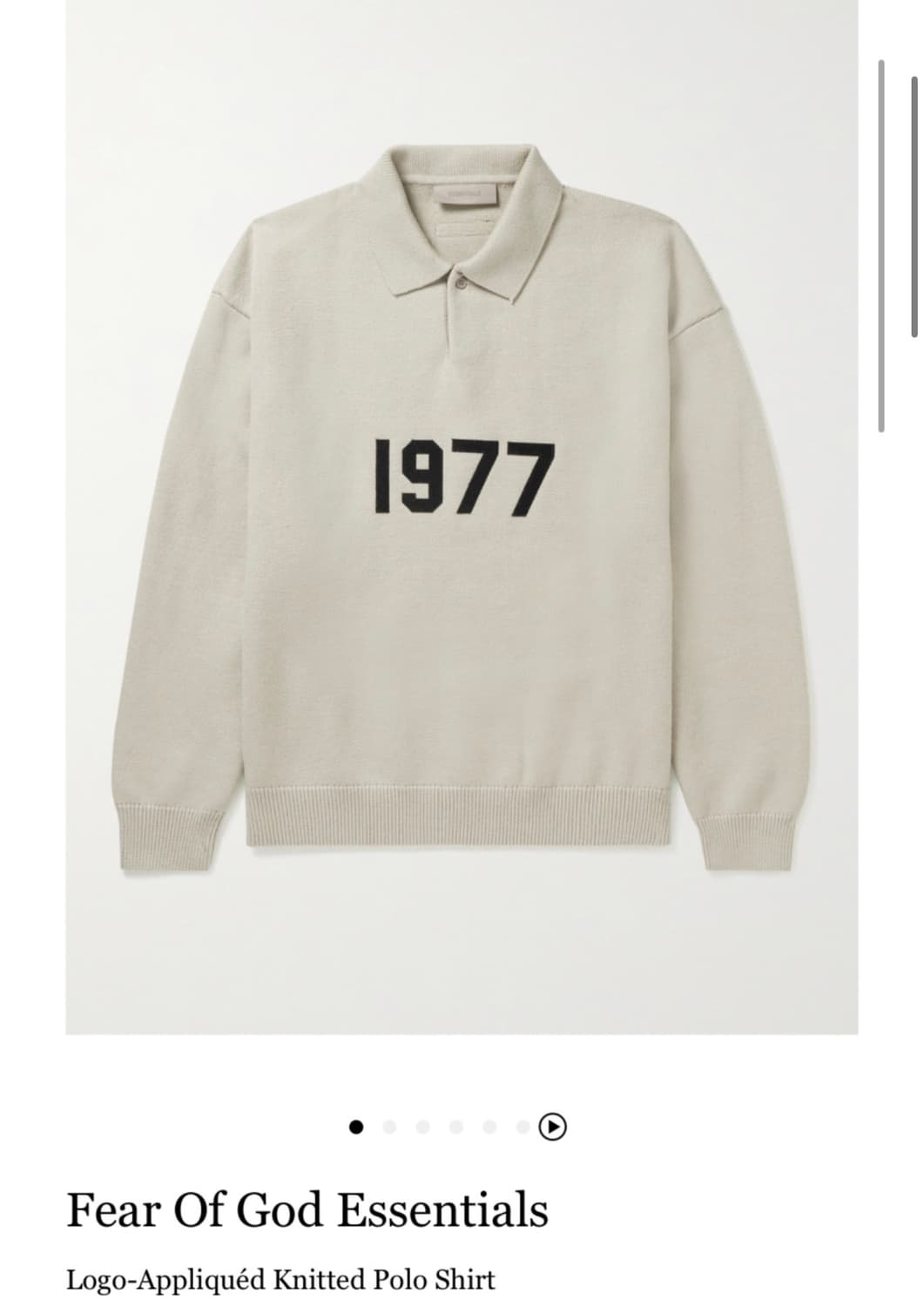 S/ 피어오브갓 에센셜 1977 카라 니트 상품이미지2