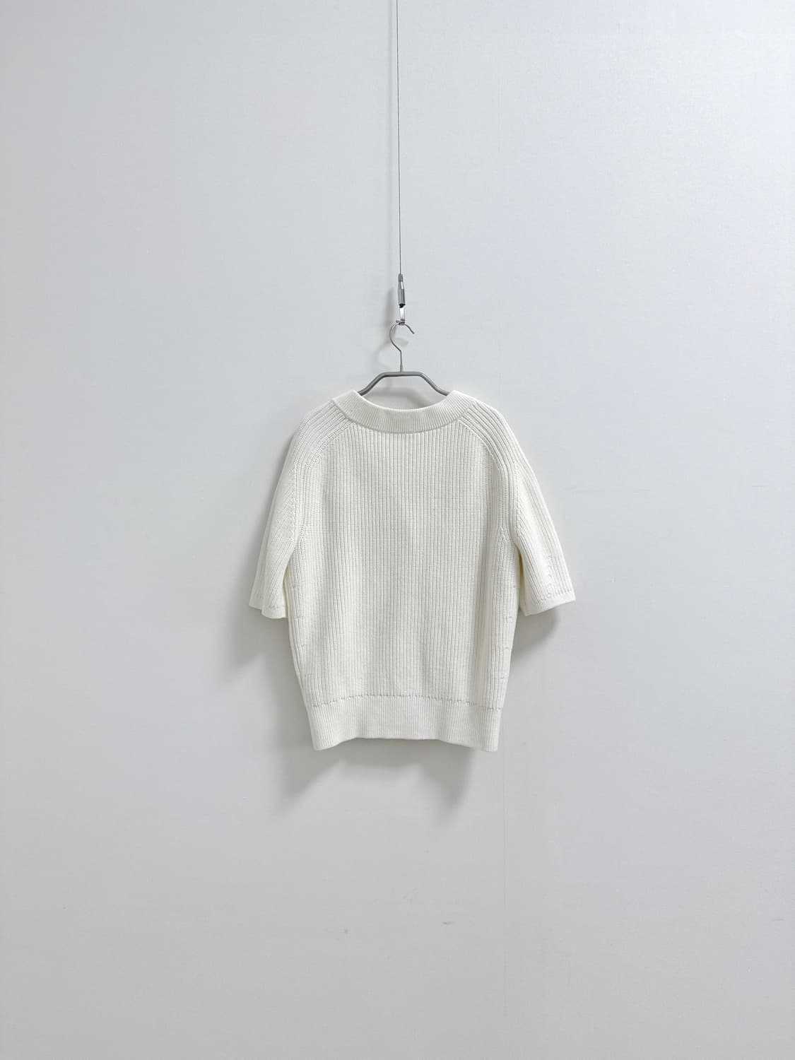 코스 반팔 코튼 니트 립 가디건 상품이미지5