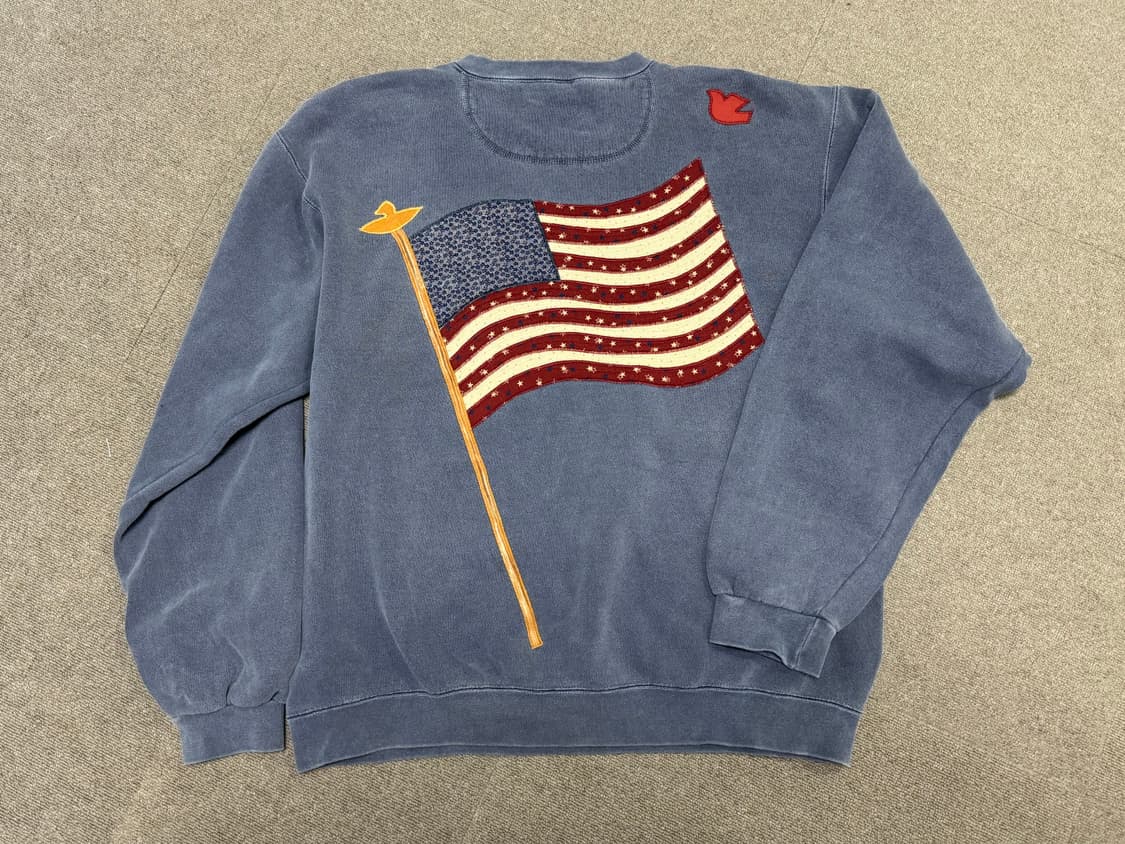 authentic pigment 빈티지 아플리케 다잉 스웨트셔츠 상품이미지6