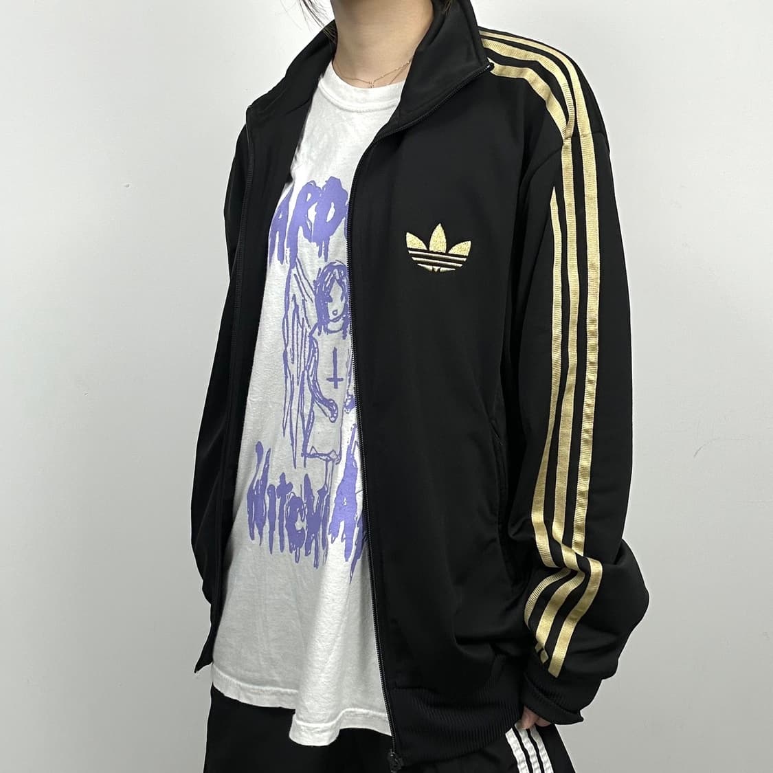 Adidas 아디다스 파이어버드 블랙 골드 져지 자켓 상품이미지3