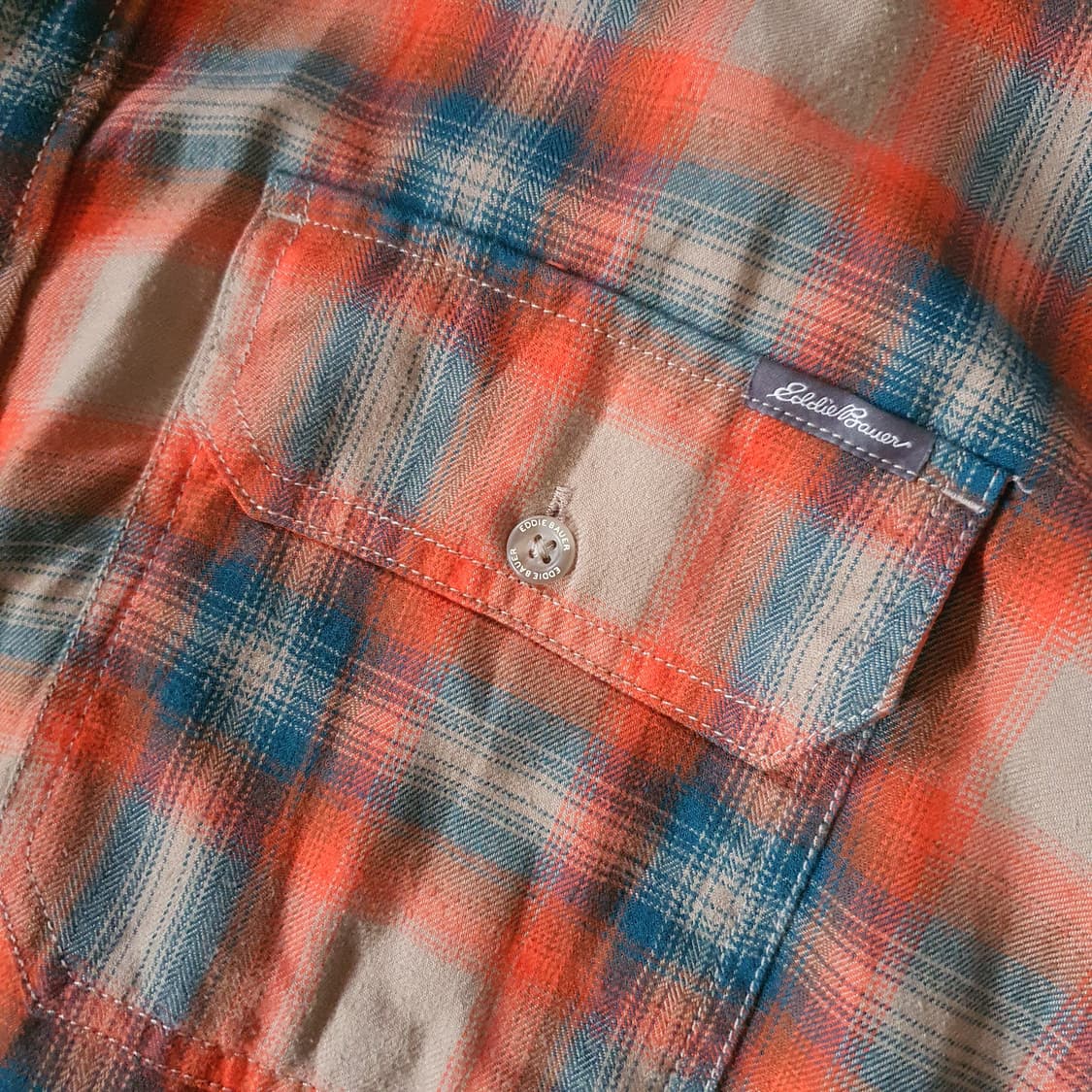 에디바우어 오렌지체크 플란넬 셔츠  no.77 상품이미지3