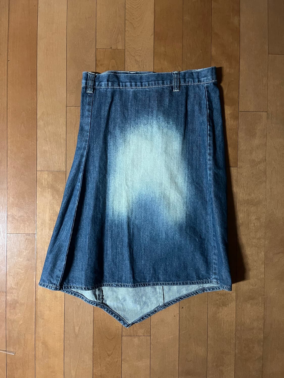 Vintage unbalance denim skirt 상품이미지1