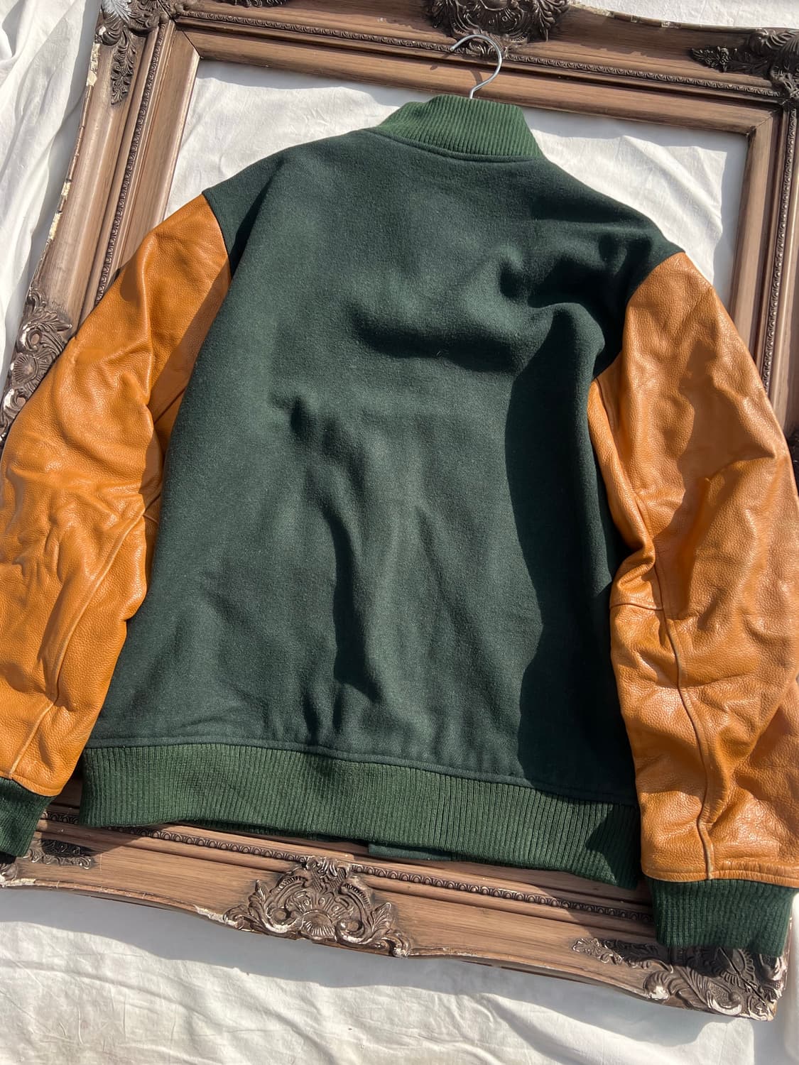 Columbia 레더 슬리브 바시티 자켓 (소가죽) 상품이미지7