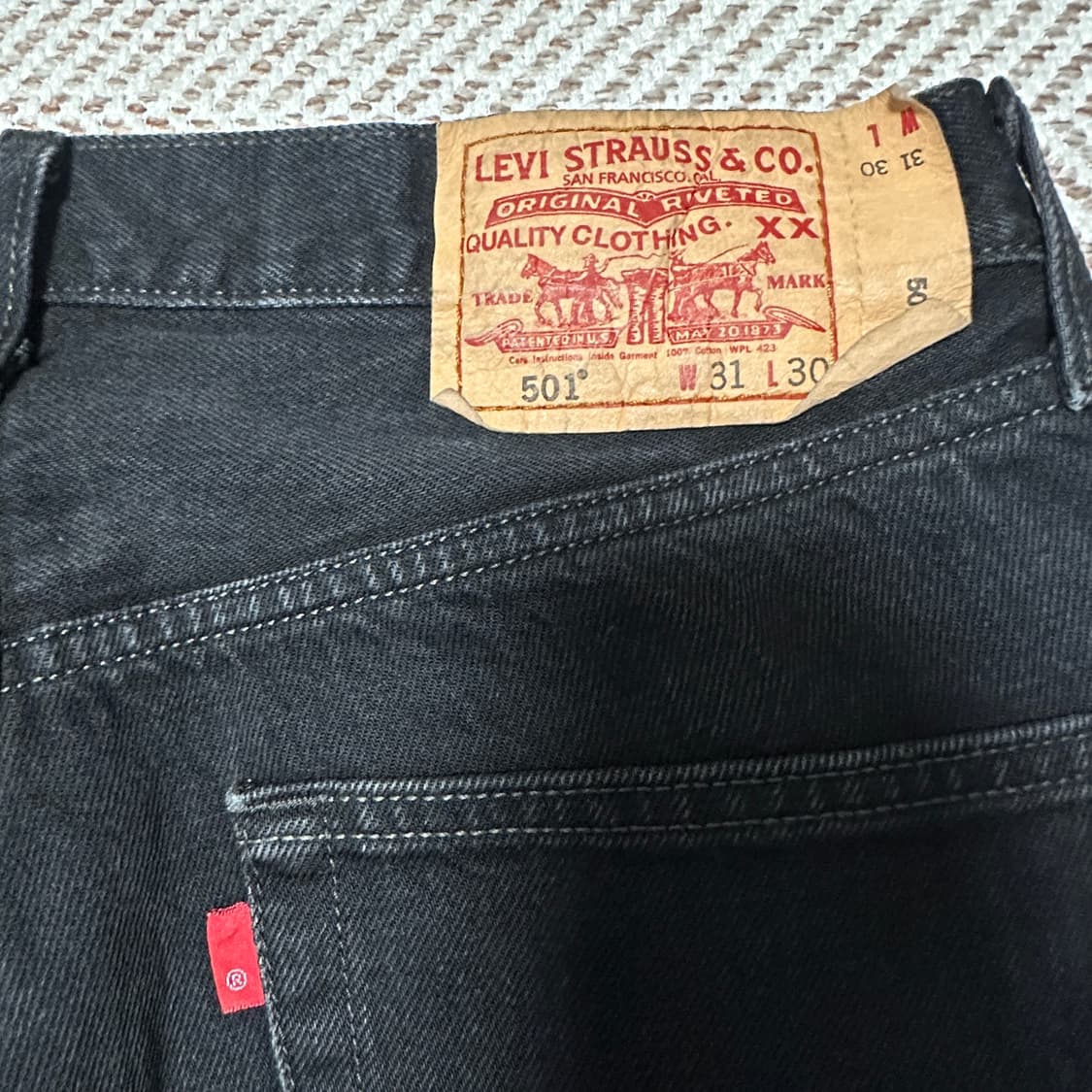 LEVI'S 501 vintage black denim pants 상품이미지3