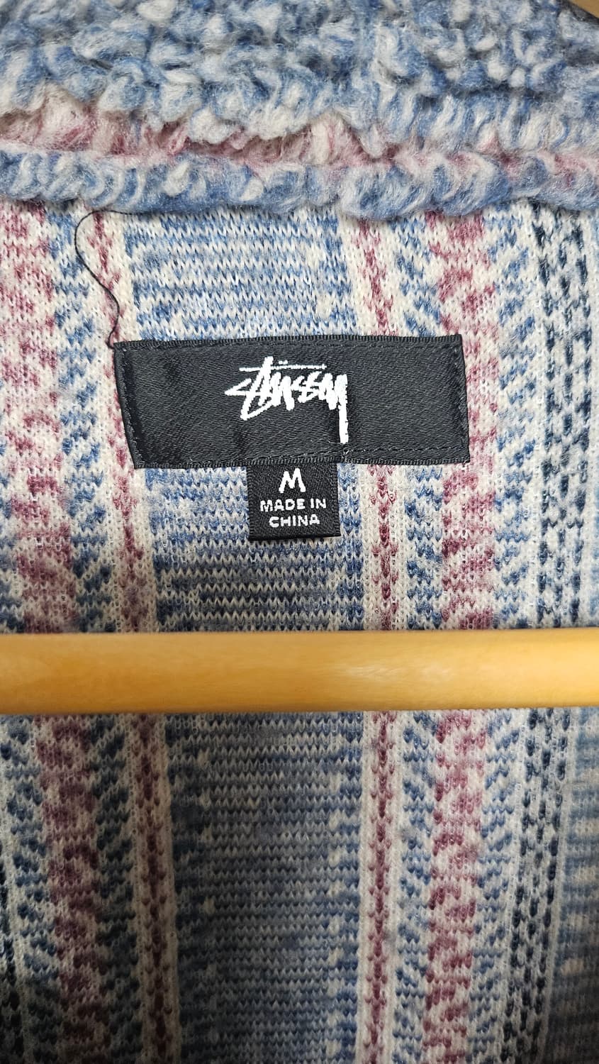 스투시 21FW 스트라이프 쉐르파 플리스 셔츠 (블루) 상품이미지4