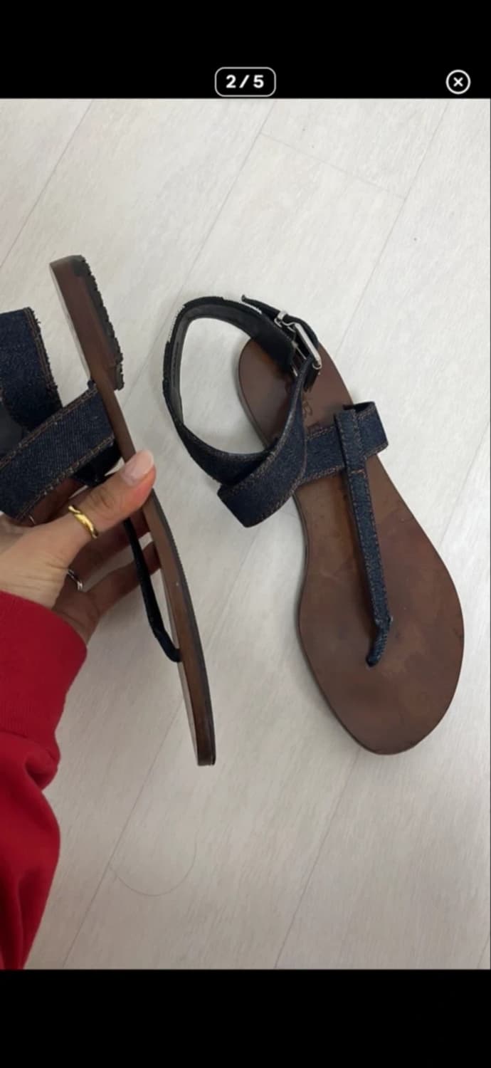 버버리 데님 스트랩 샌들 240정품 상품이미지4