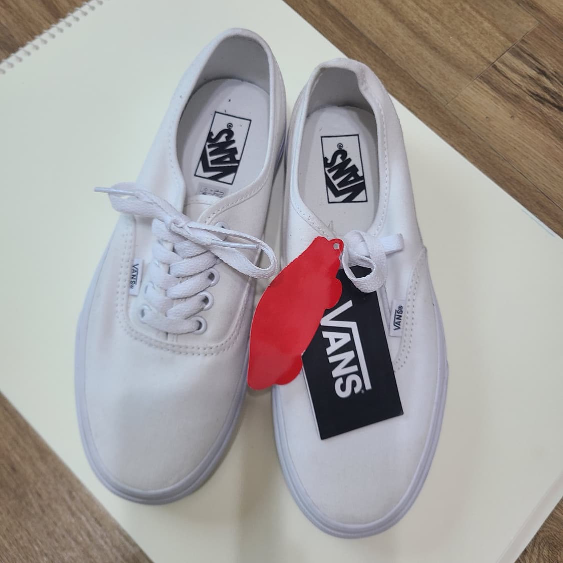 새 VANS 화이트스니커즈 245-250 상품이미지2