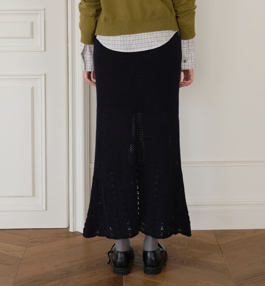 새상품) 온무드 니트 롱스커트 LIS KNIT LONG SKIRT - N 상품이미지2