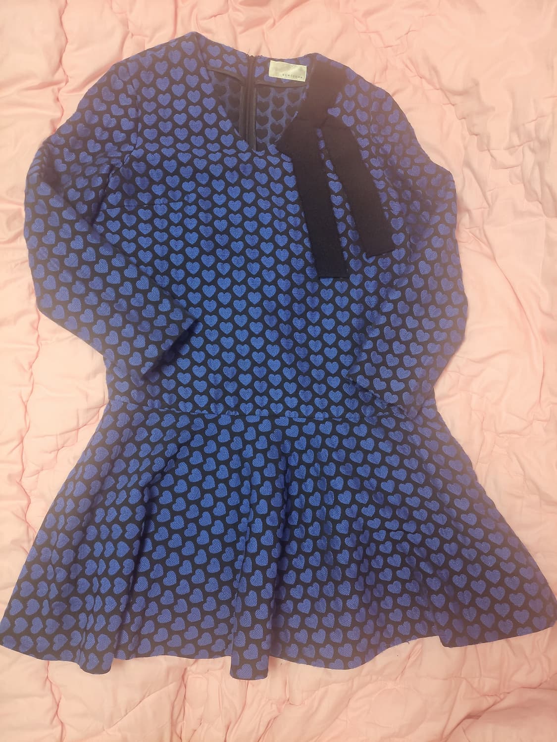 급처상태좋음!레니본 하트패턴 리본 플레어 공주원피스 상품이미지1