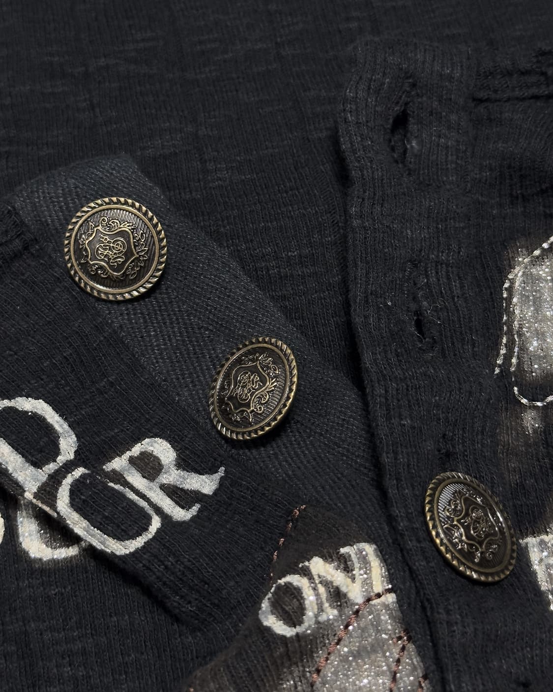 {In The Attic} Skull Rose Ribbed Tee  상품이미지8
