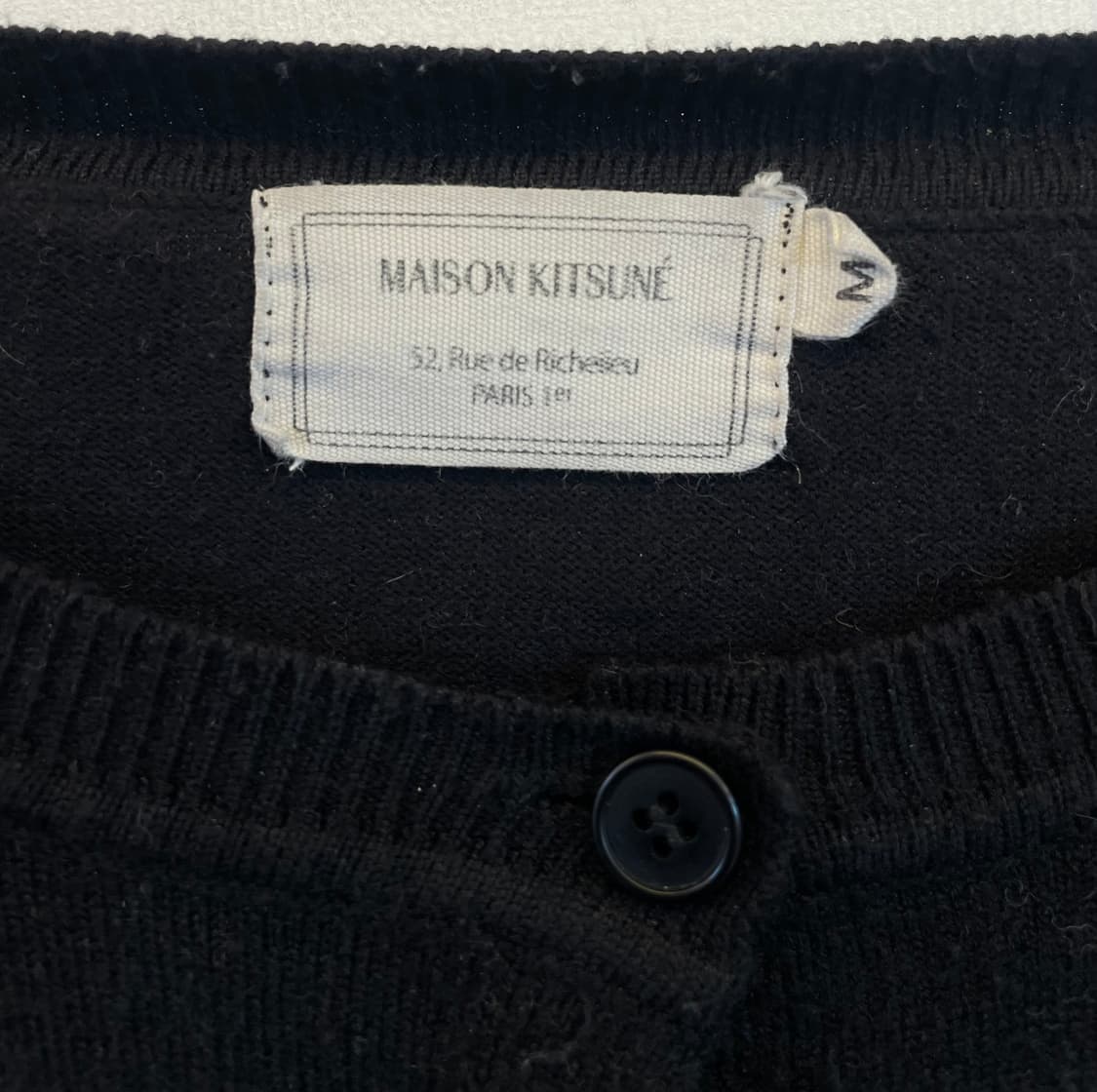 메종키츠네 폭스헤드 블랙가디건 M:) 니트가디건 상품이미지2