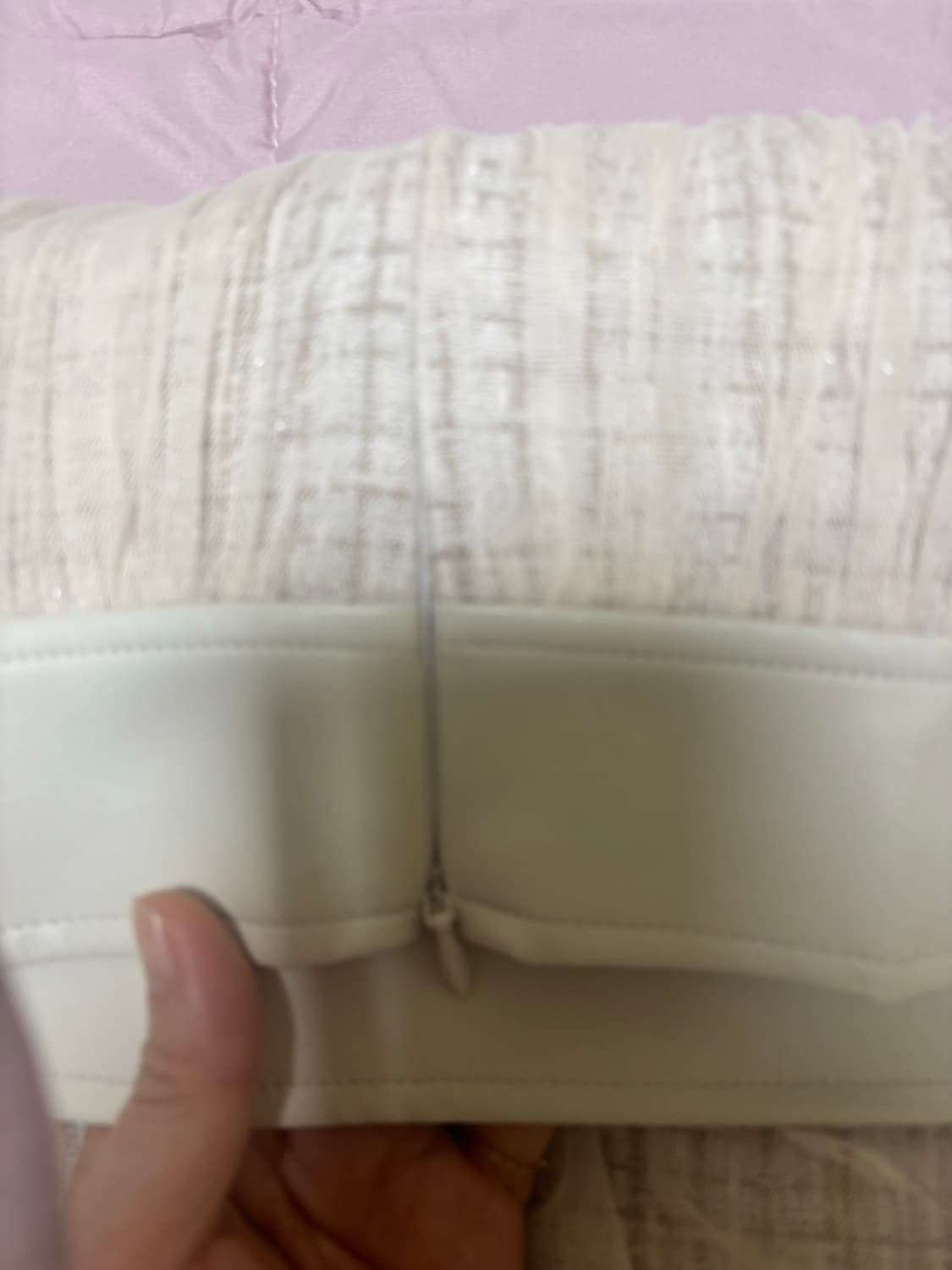 수입의류 가죽 하이웨스트 롱샤 트위드 스커트 (S) 상품이미지6