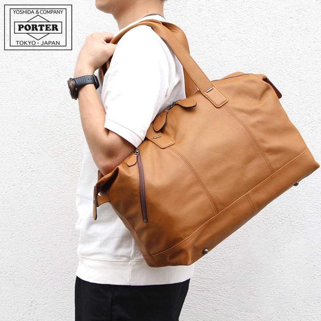요시다 포터 도네즈 소가죽 보스톤백 상품이미지10