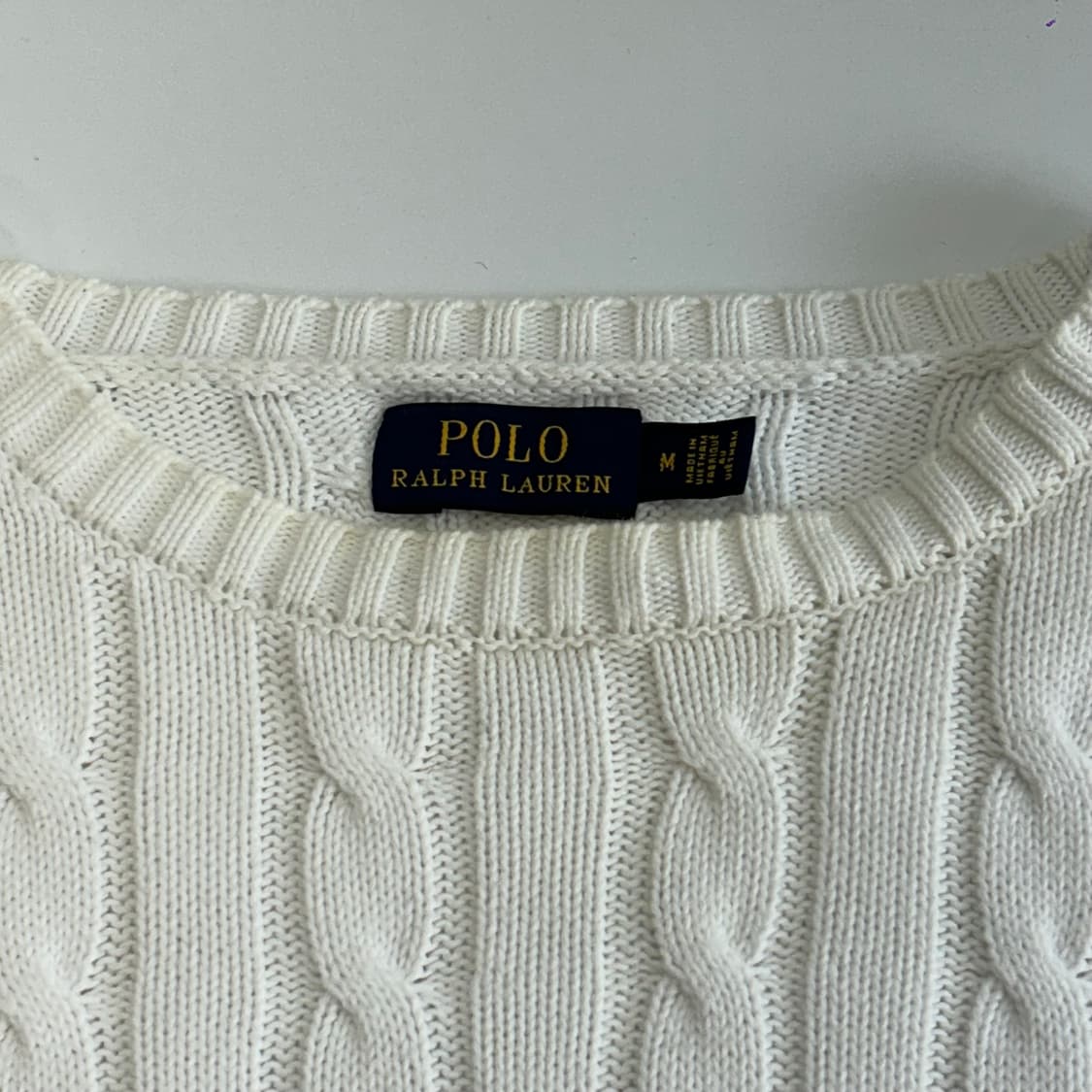 Polo 폴로 네이비포니 화이트 케이블니트 상품이미지5