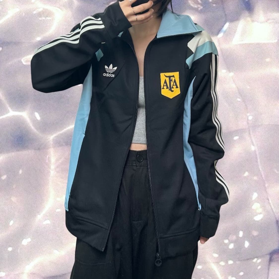 아디다스 아르헨티나 져지 블랙 스카이 블루 110 XXL 상품이미지1