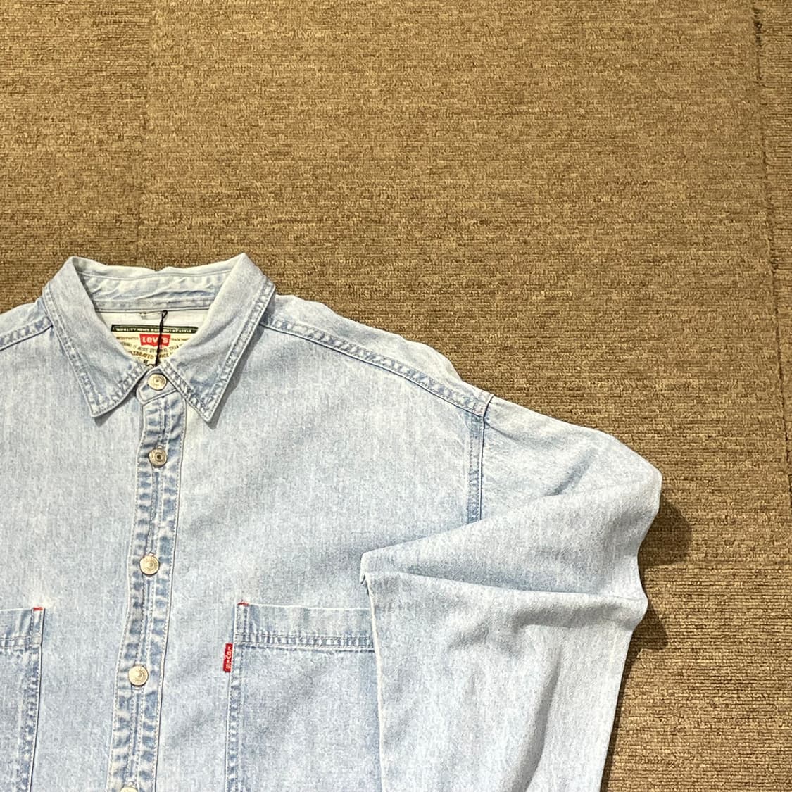 (M) 90s Levi's 리바이스 코튼 데님 셔츠  상품이미지2