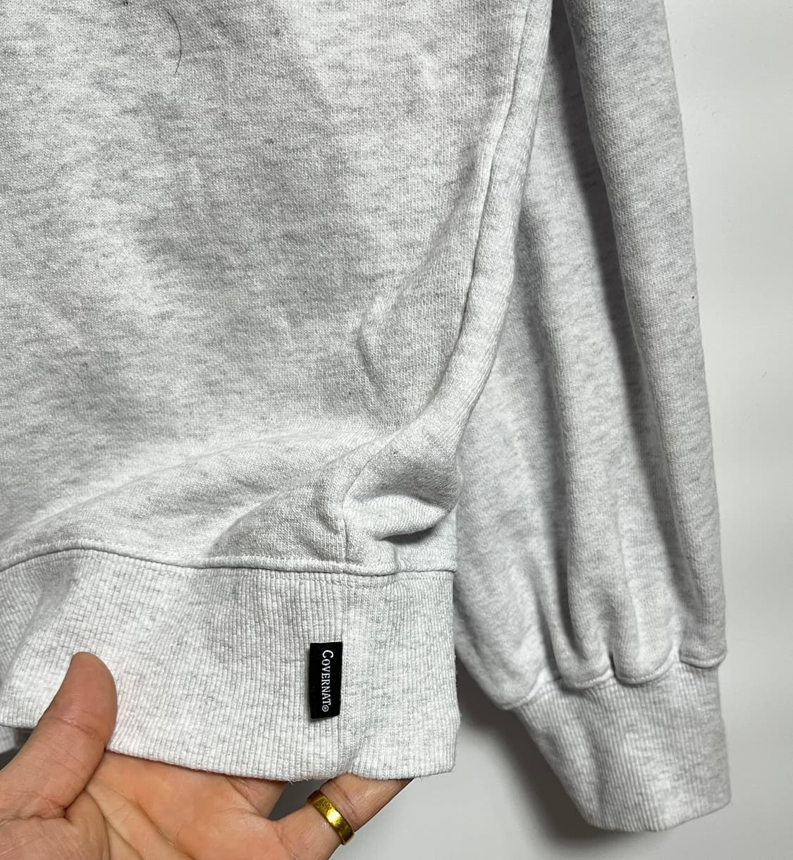 커버낫 브이넥 그레이 오버핏 가디건 L 상품이미지7