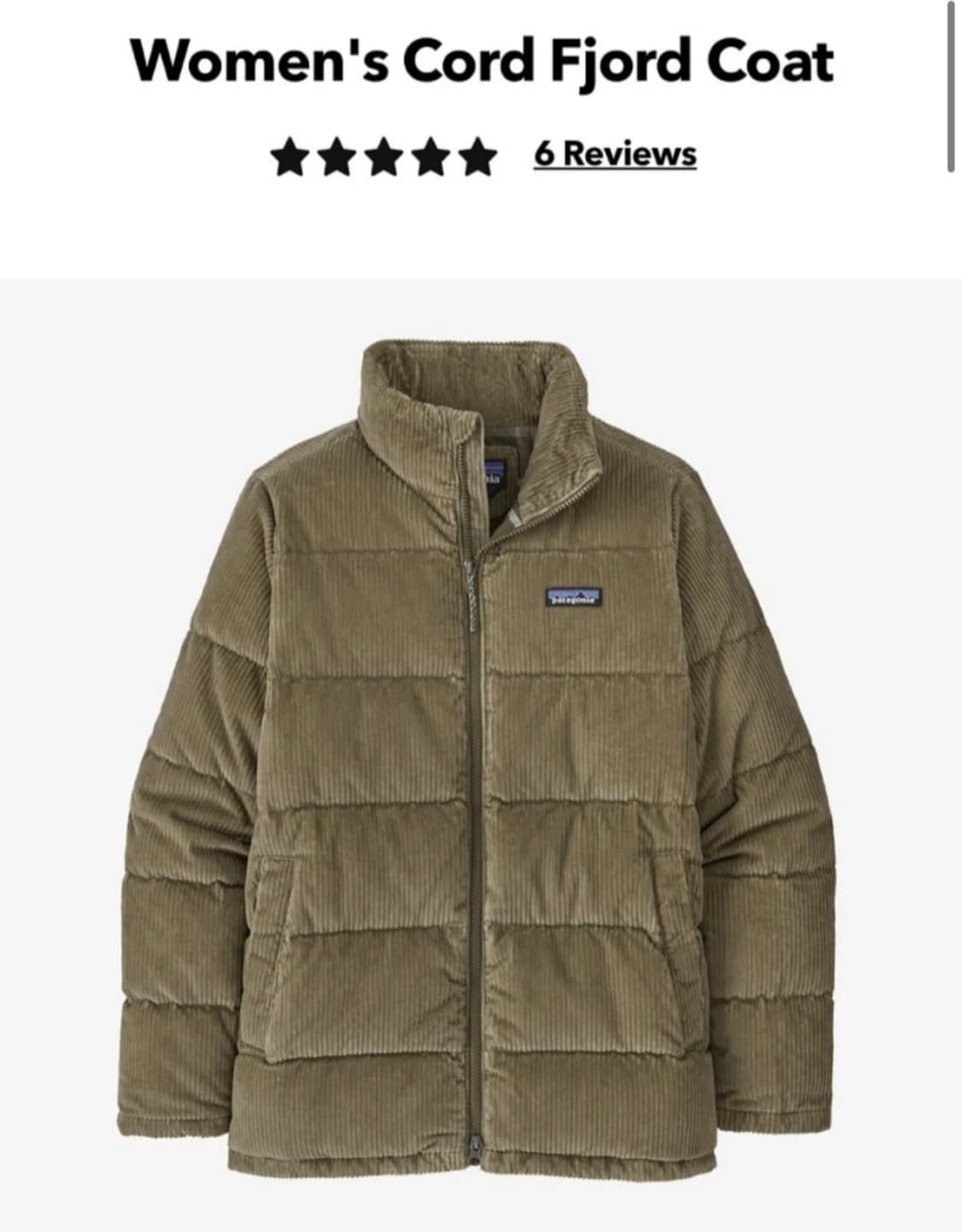 파타고니아 코듀로이 패딩(여성) 상품이미지6
