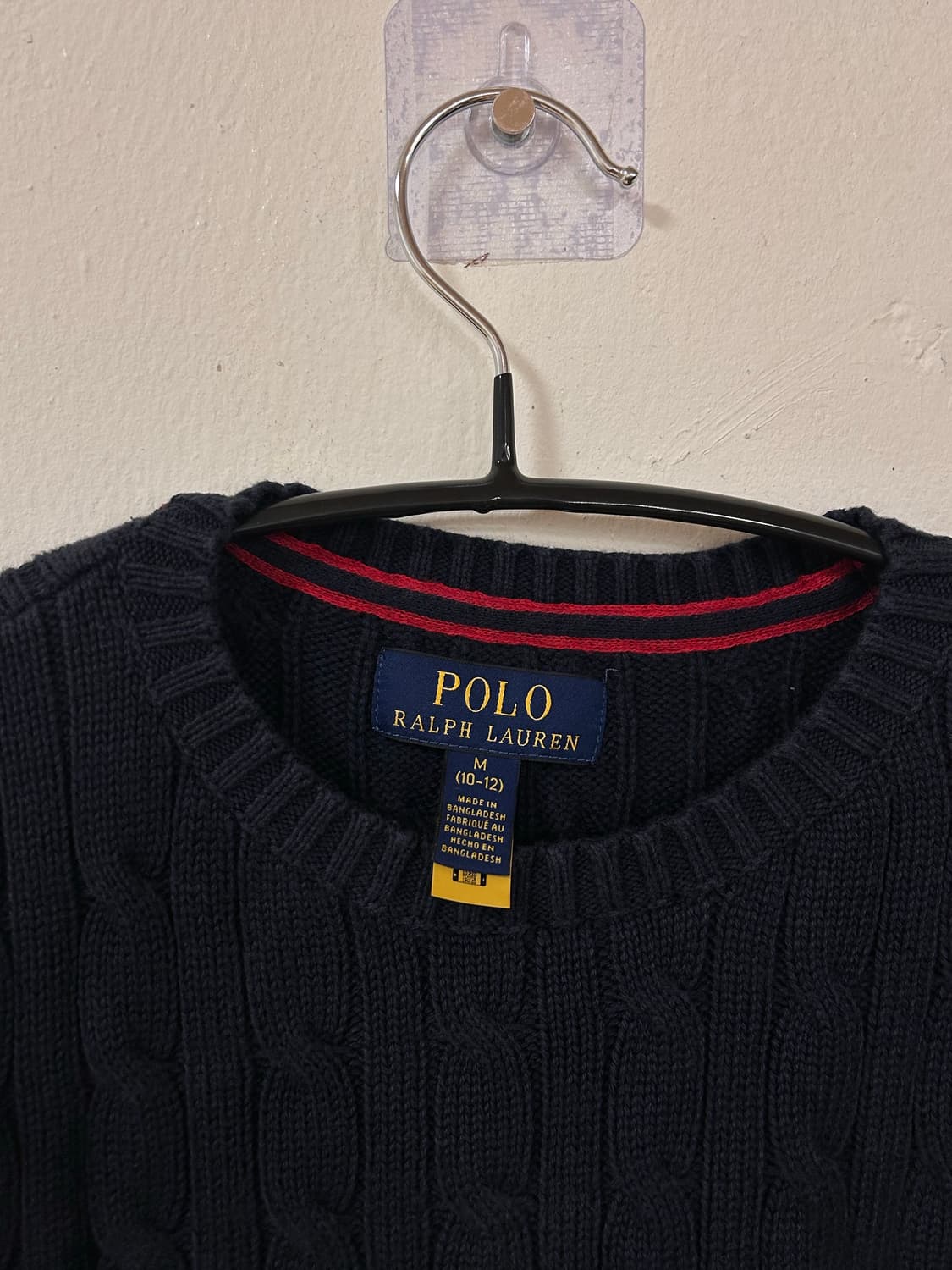 폴로 랄프로렌 네이비 꽈배기 니트 (여성 실측 xs) 상품이미지2