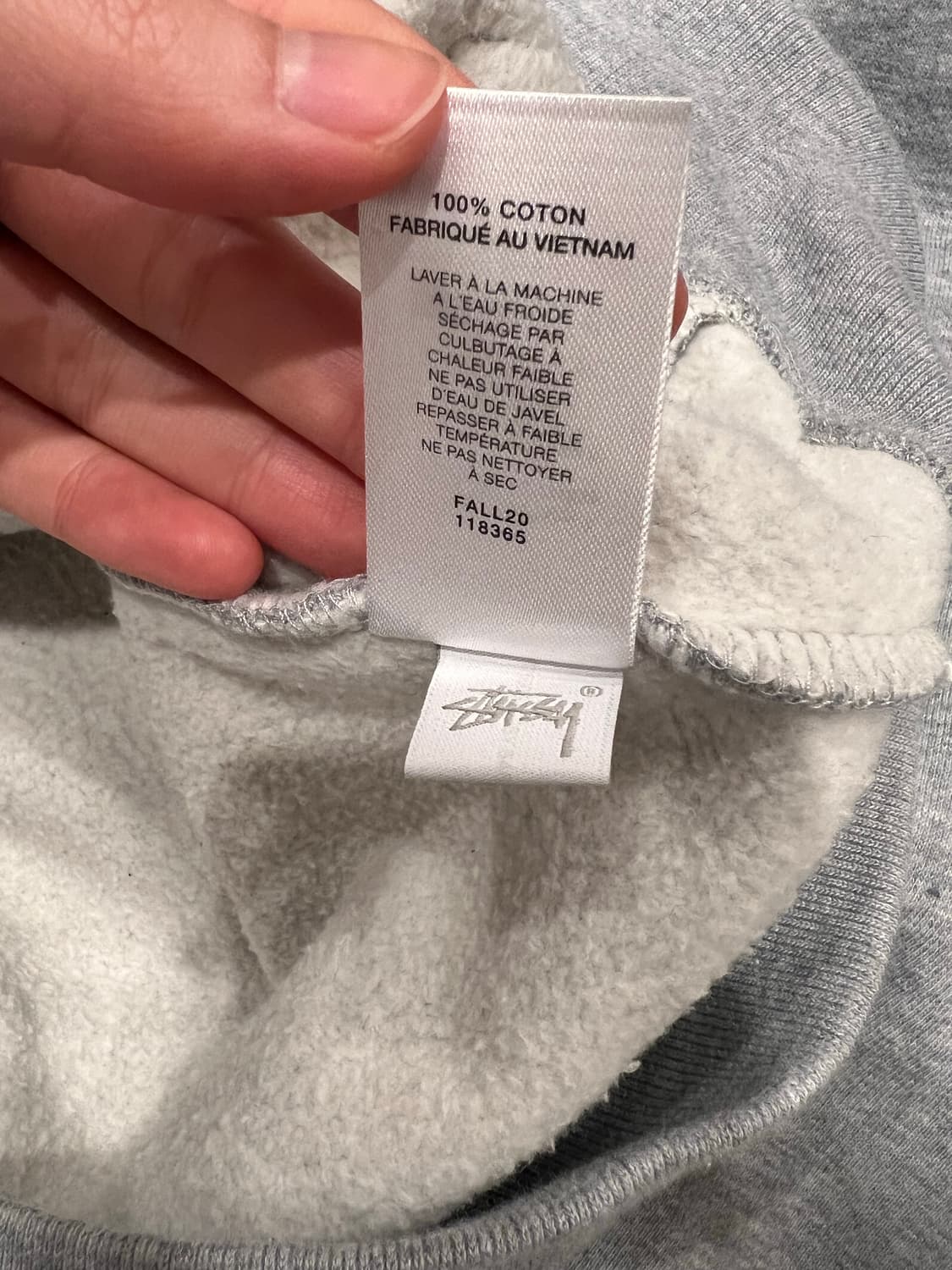 스투시 stock logo mock (grey heather) 상품이미지8