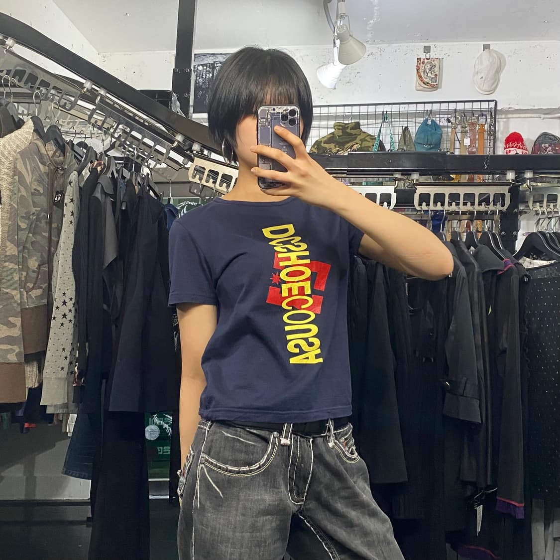 DC 레터링 네이비 반팔티셔츠 상품이미지6