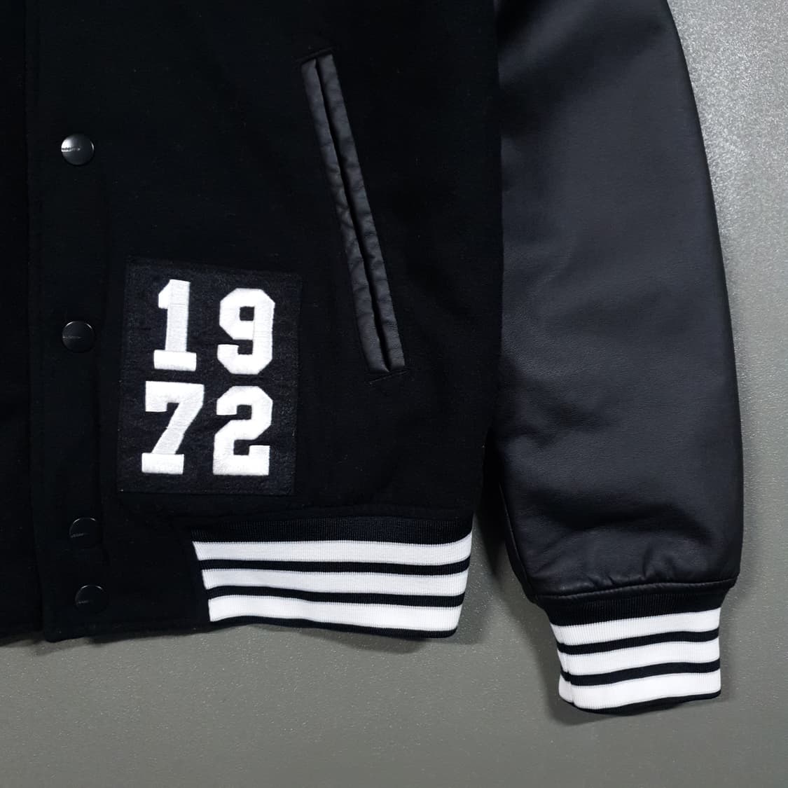 실측 M 아디다스 오리지널 트레포일 패치 자수 누빔 바시티 스타디움 자켓 상품이미지4