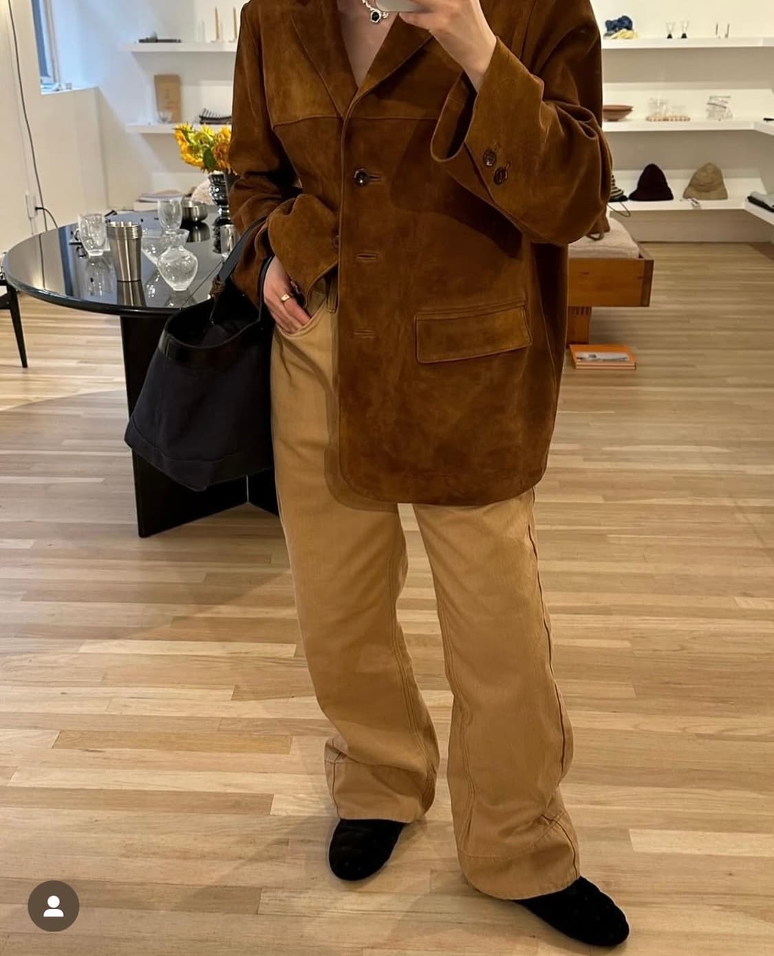 ribbonbit tan suede coat  상품이미지3
