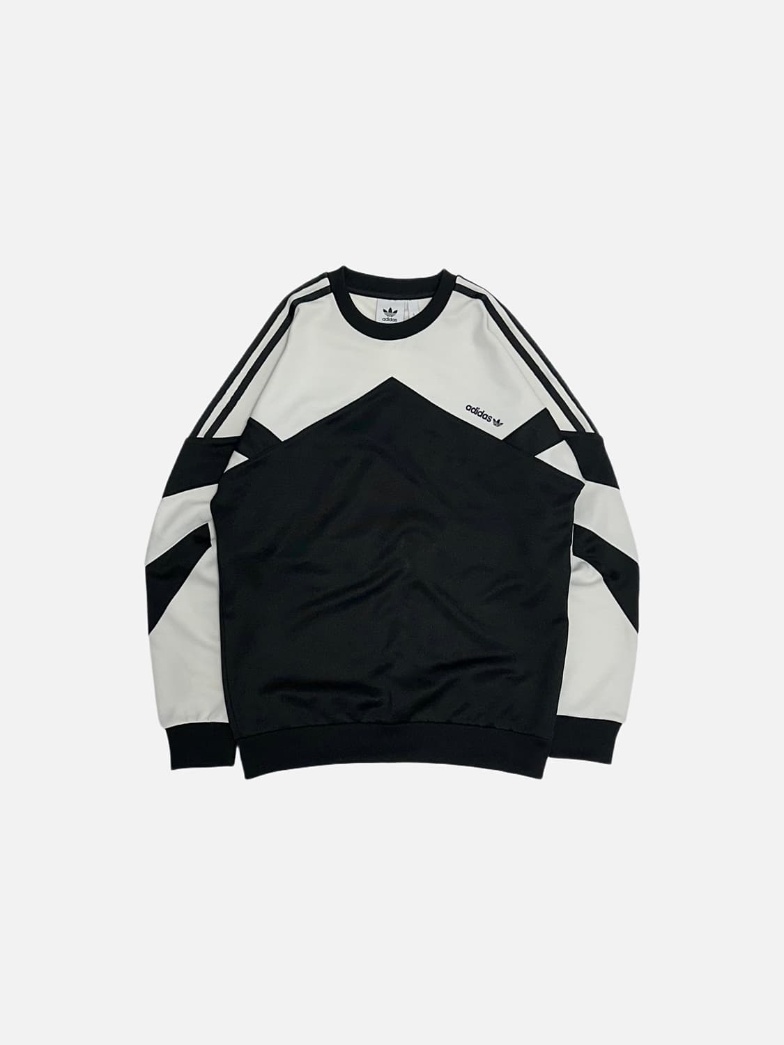 아디다스 팜스톤 크루넥 맨투맨 흰검 상품이미지2